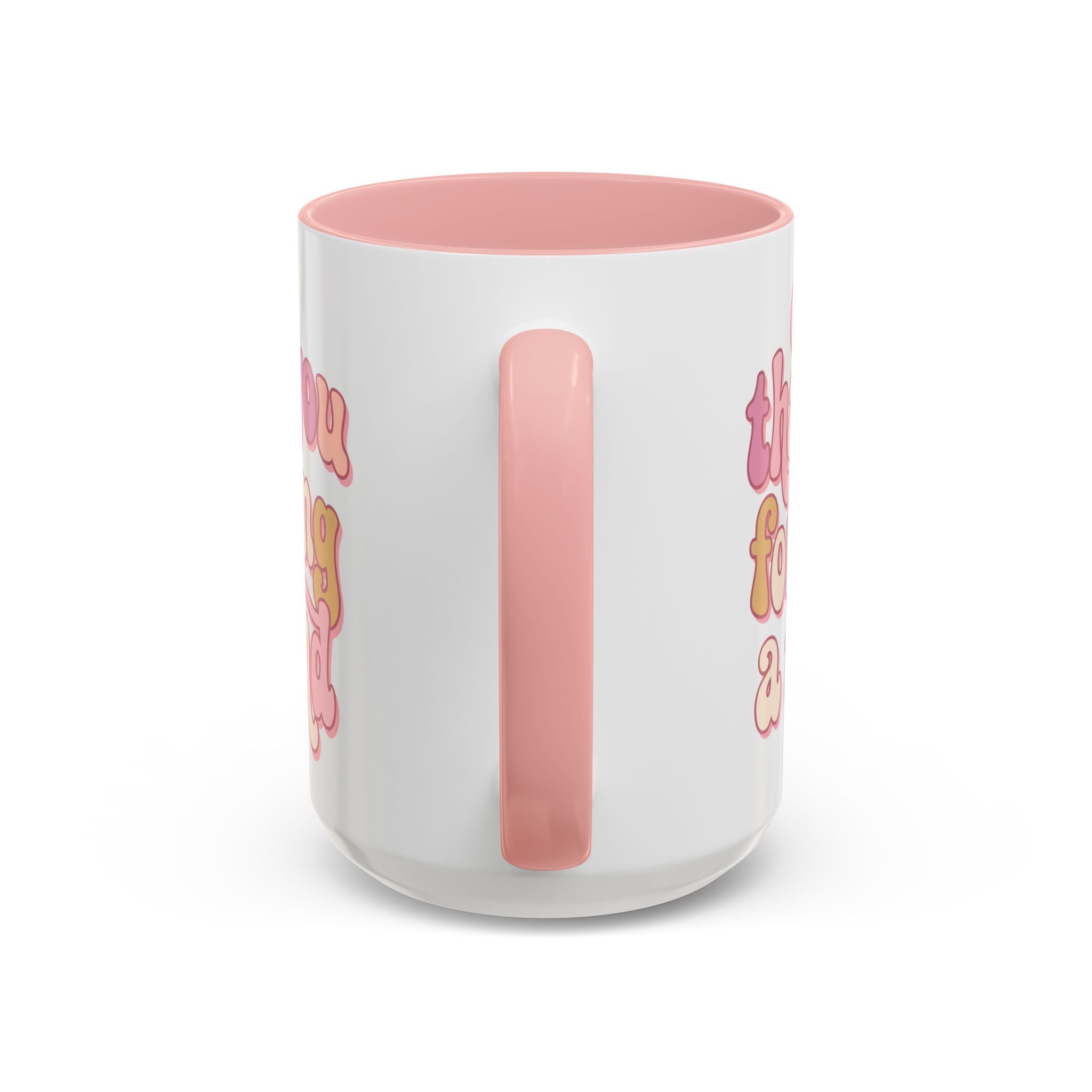 Thank You for Being a Friend Accent Coffee Mug — Pink Retro Friendship Gift (11/15oz)