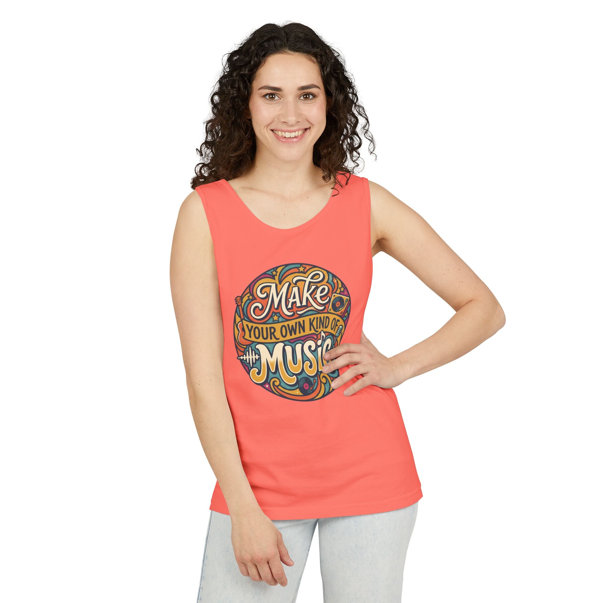 Make Your Own Kind of Music Tank Top — Retro Music Lover Graphic Tank