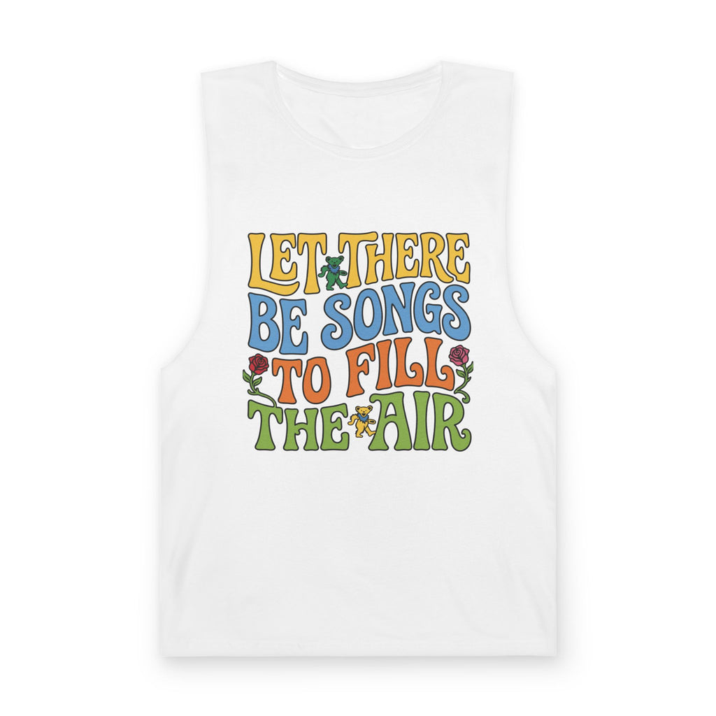 Barnard Tank — "Let There Be Songs to Fill the Air" Retro Floral Music Tank Top