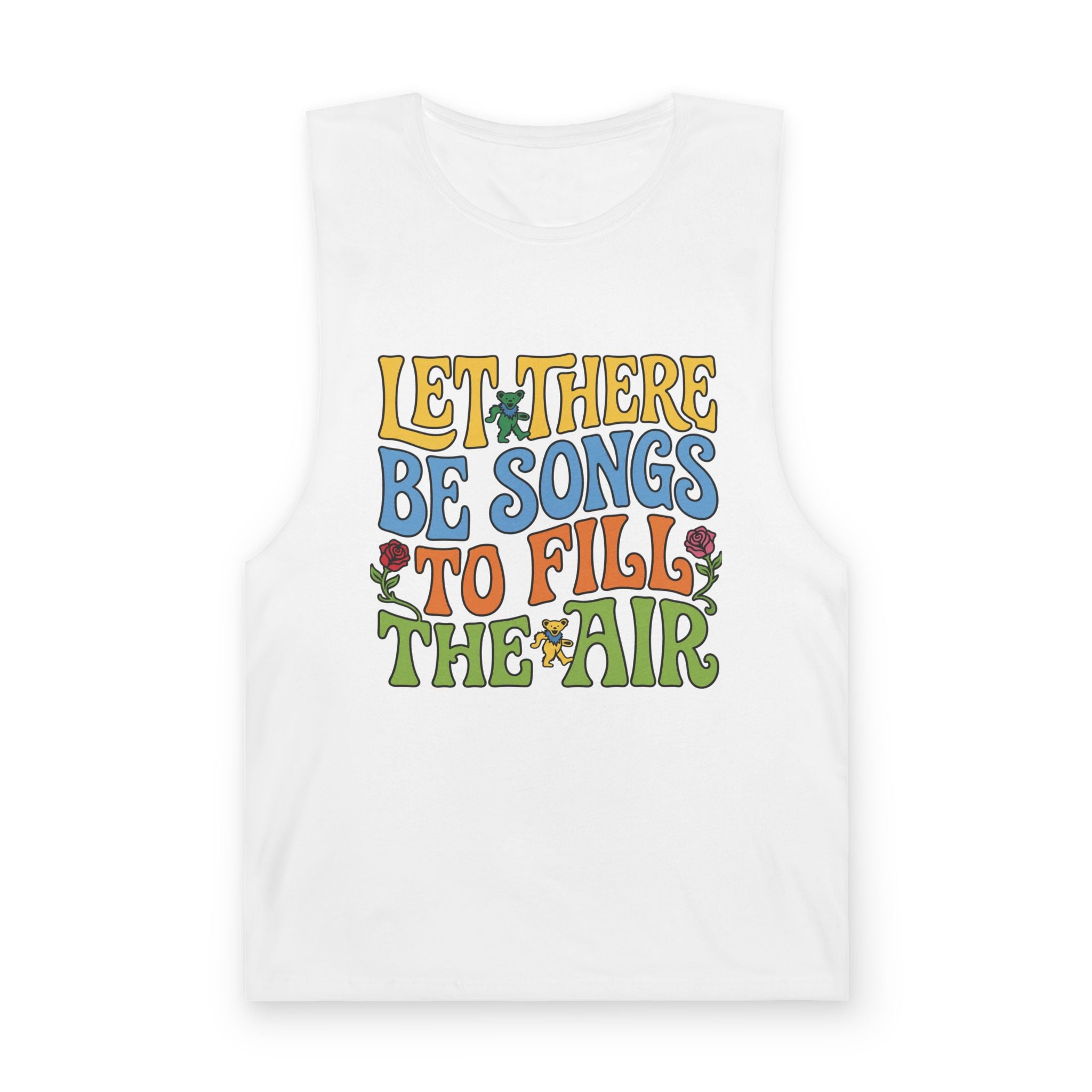 Barnard Tank — "Let There Be Songs to Fill the Air" Retro Floral Music Tank Top