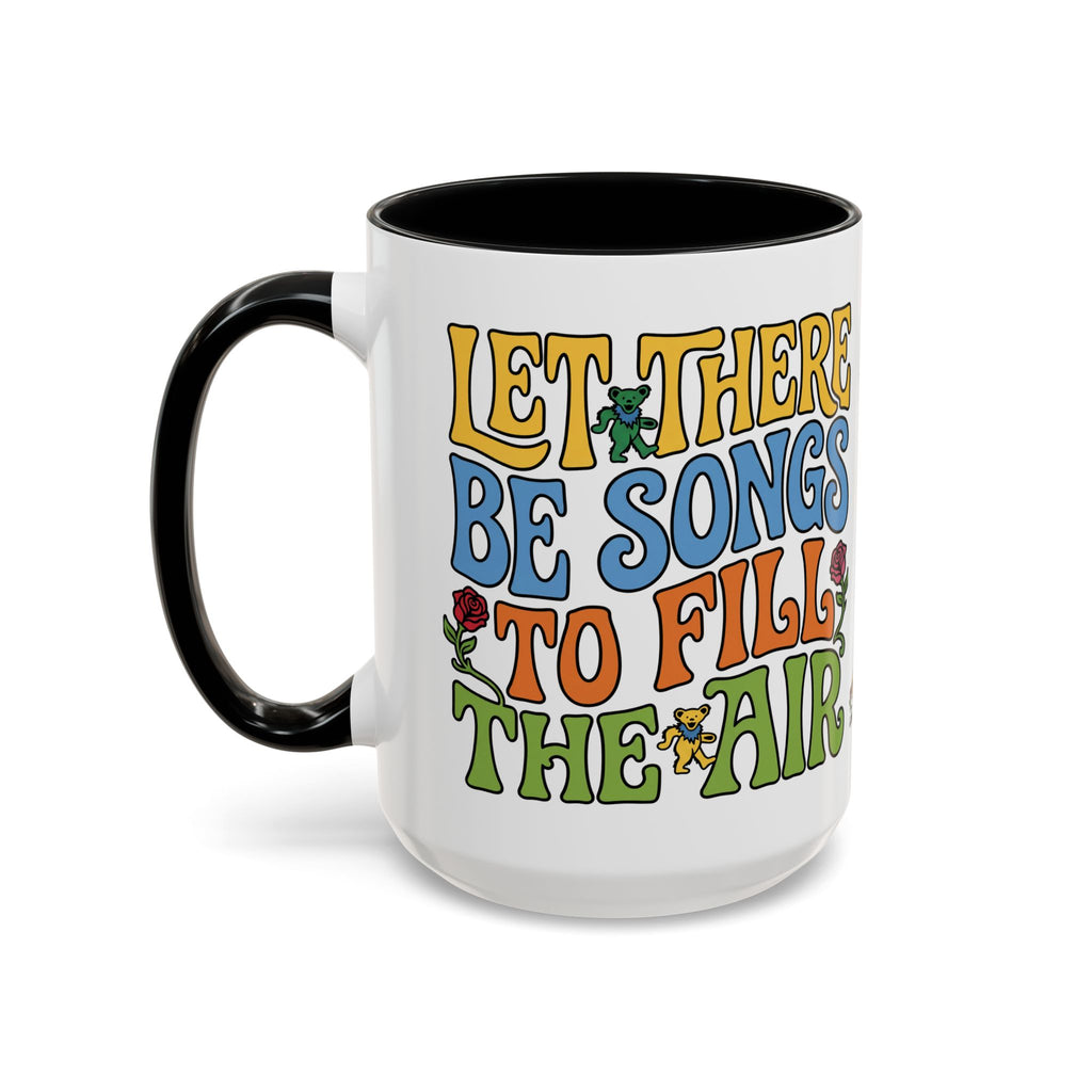 Coffee Mug — "Let There Be Songs to Fill the Air" Retro Floral Accent Mug
