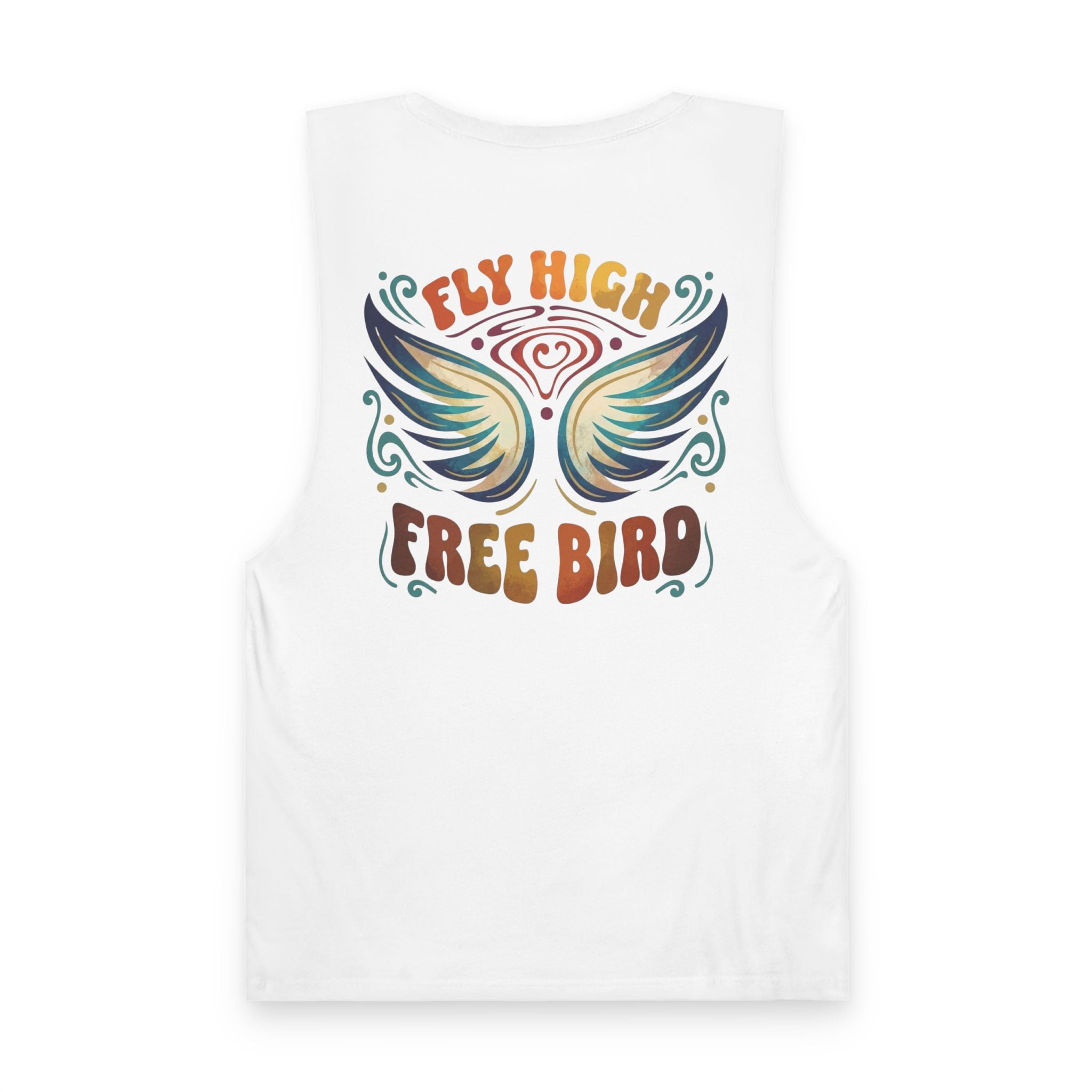 Free Bird Tank Top — 'Fly High Free Bird' Graphic Muscle Tee