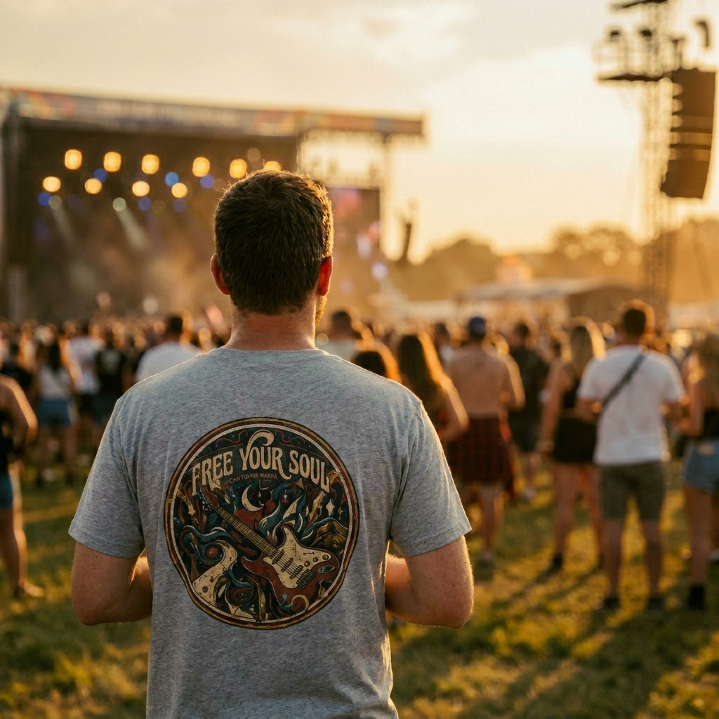 Free Your Soul Guitar Tee — Retro Psychedelic Music T‑Shirt