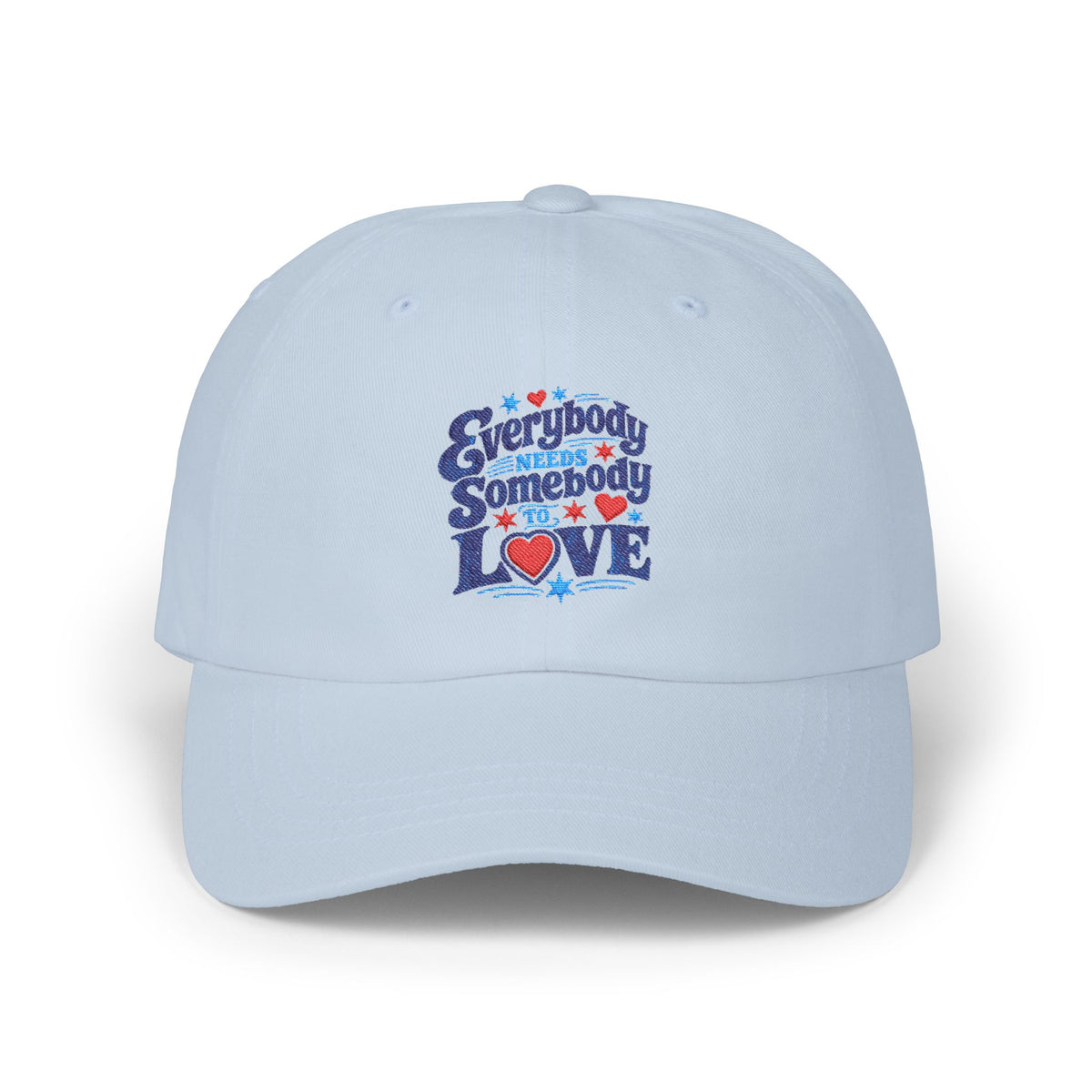 Everybody Somebody Love Dad Cap – Retro Heart Typography Baseball Hat