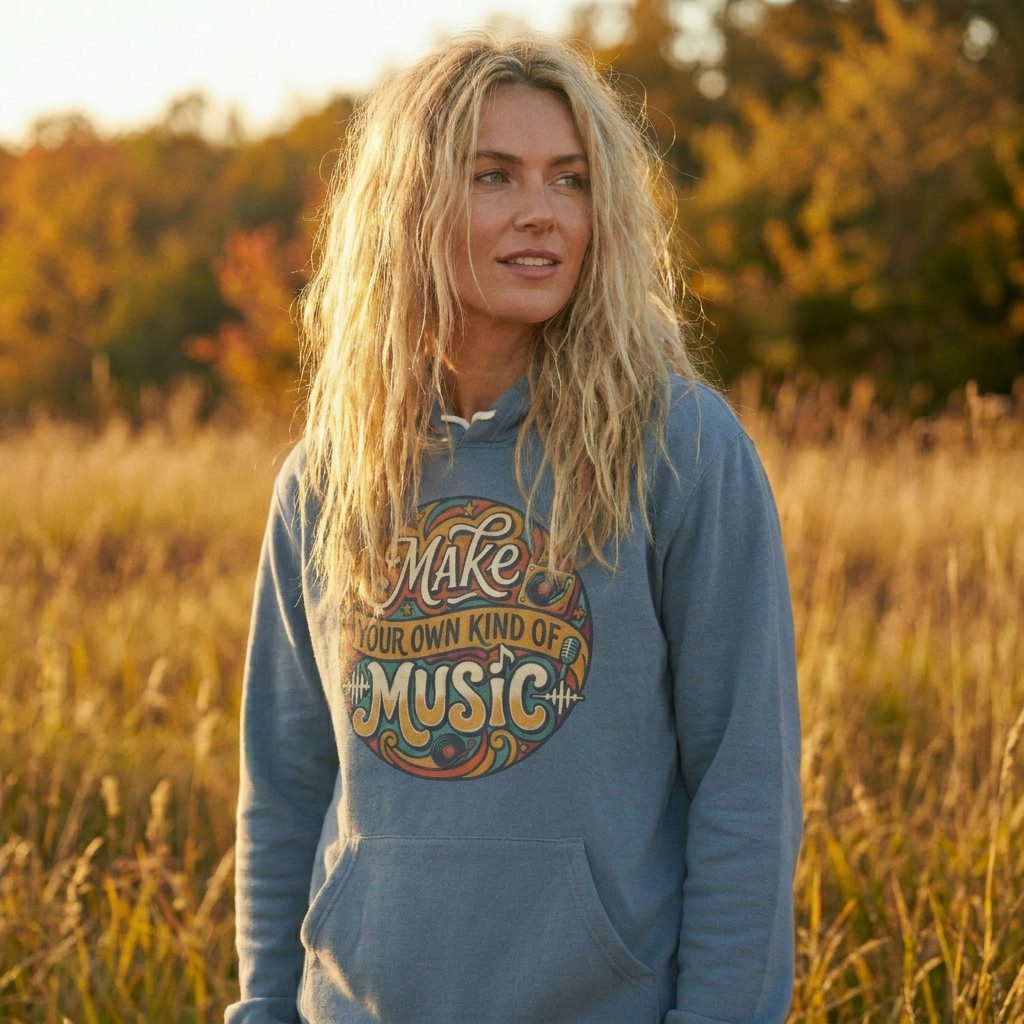 Make Your Own Kind of Music Lightweight Hooded Sweatshirt