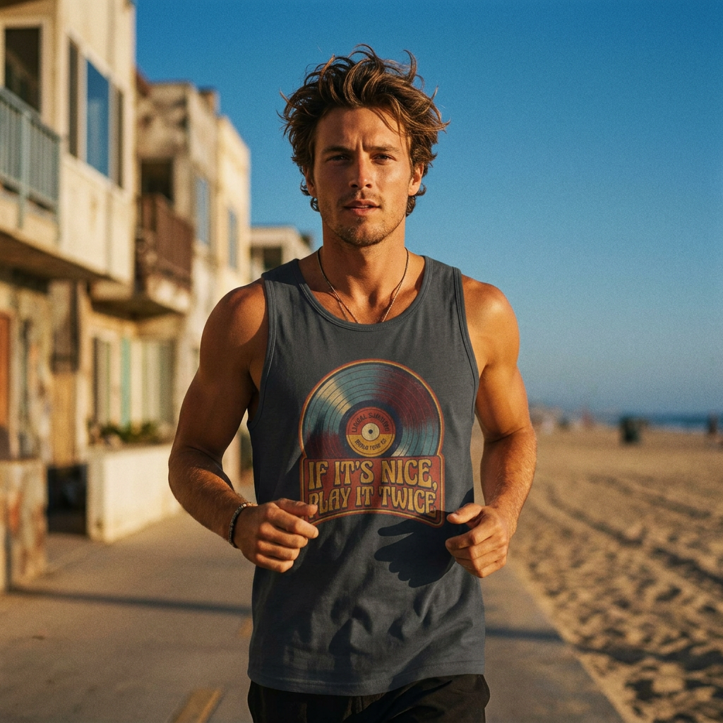 Retro Vinyl "If It's Nice Play It Twice" Tank Top