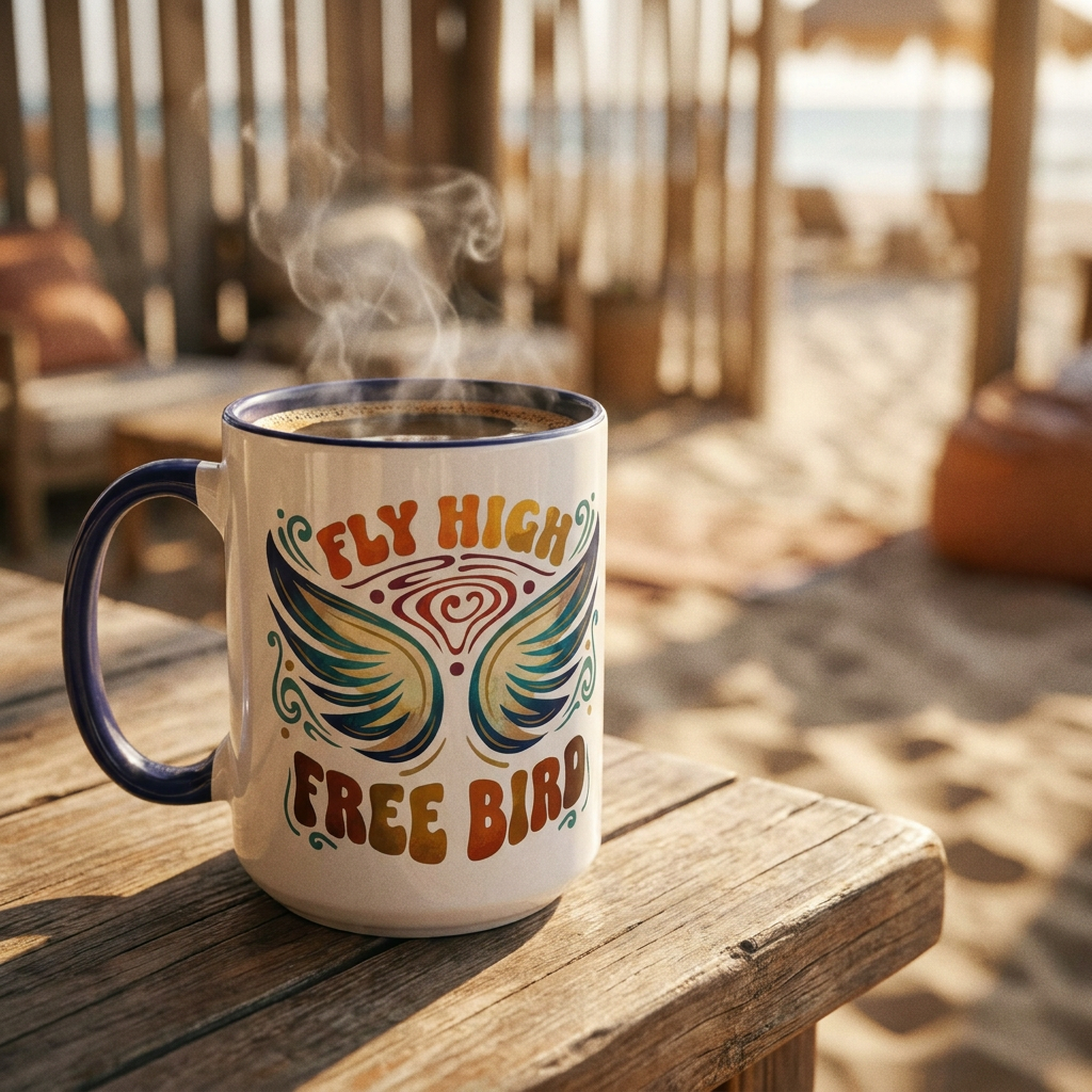 Fly High Free Bird 15oz Accent Mug