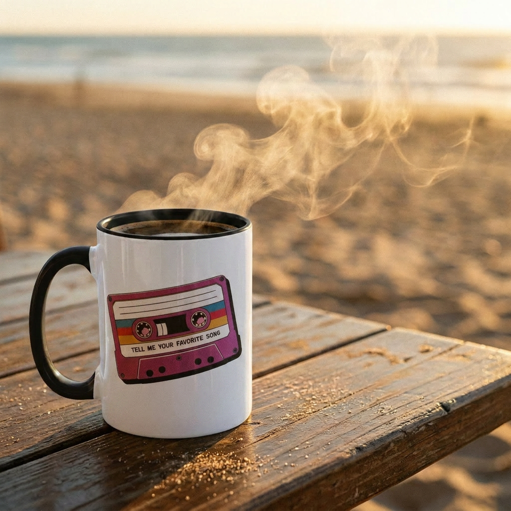 Tell Me Your Favorite Song 15oz Accent Mug