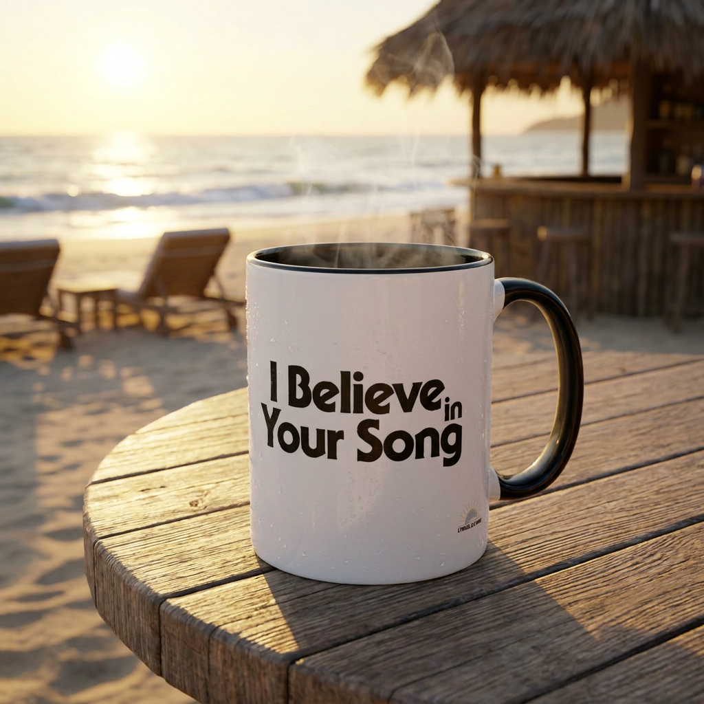 I Believe In Your Song Retro Accent Coffee Mug 15oz