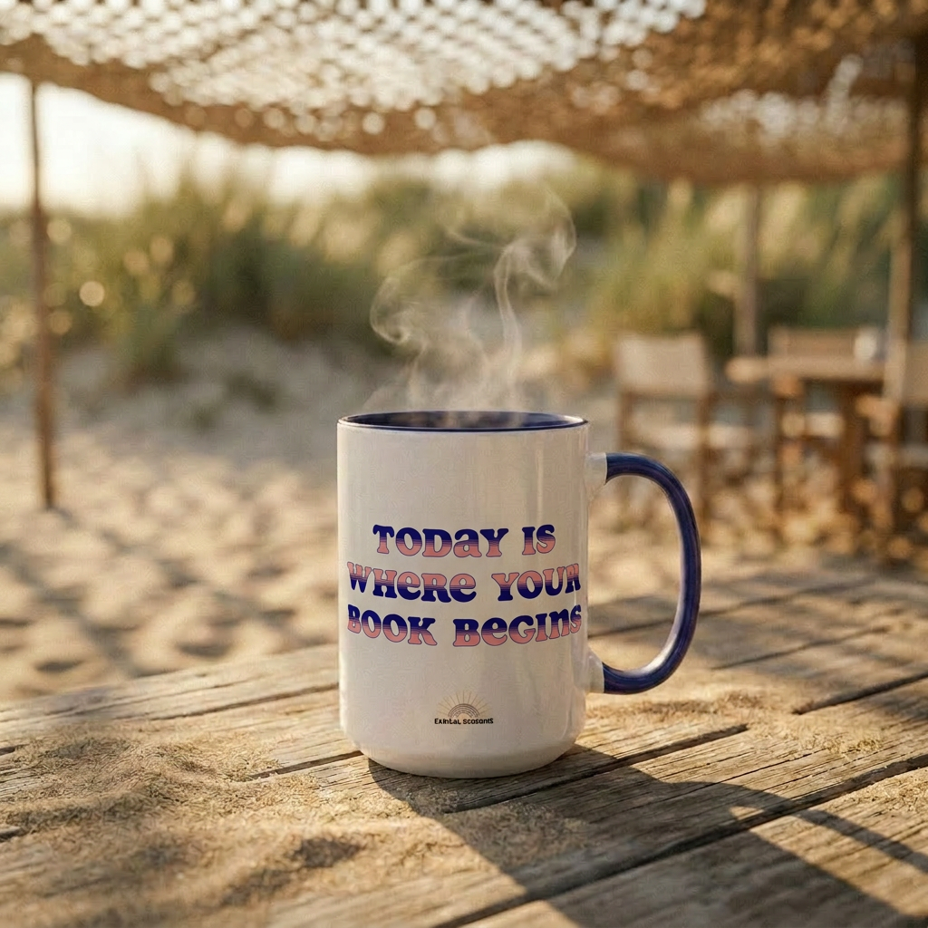 Today is Where Your Book Begins 15 oz Accent Mug