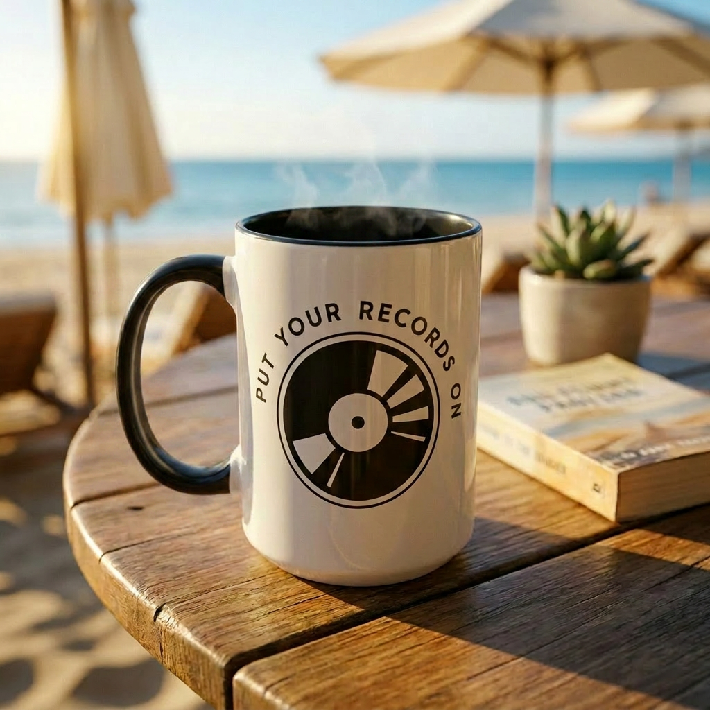 Put Your Records On 15oz Accent Mug