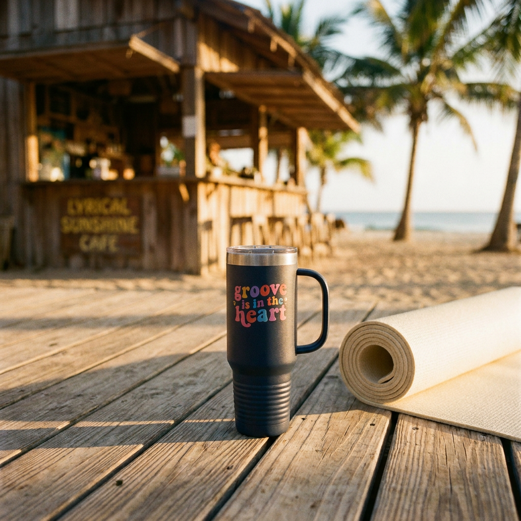 Groovy 'Groove Is in the Heart' 40oz Insulated Travel Mug