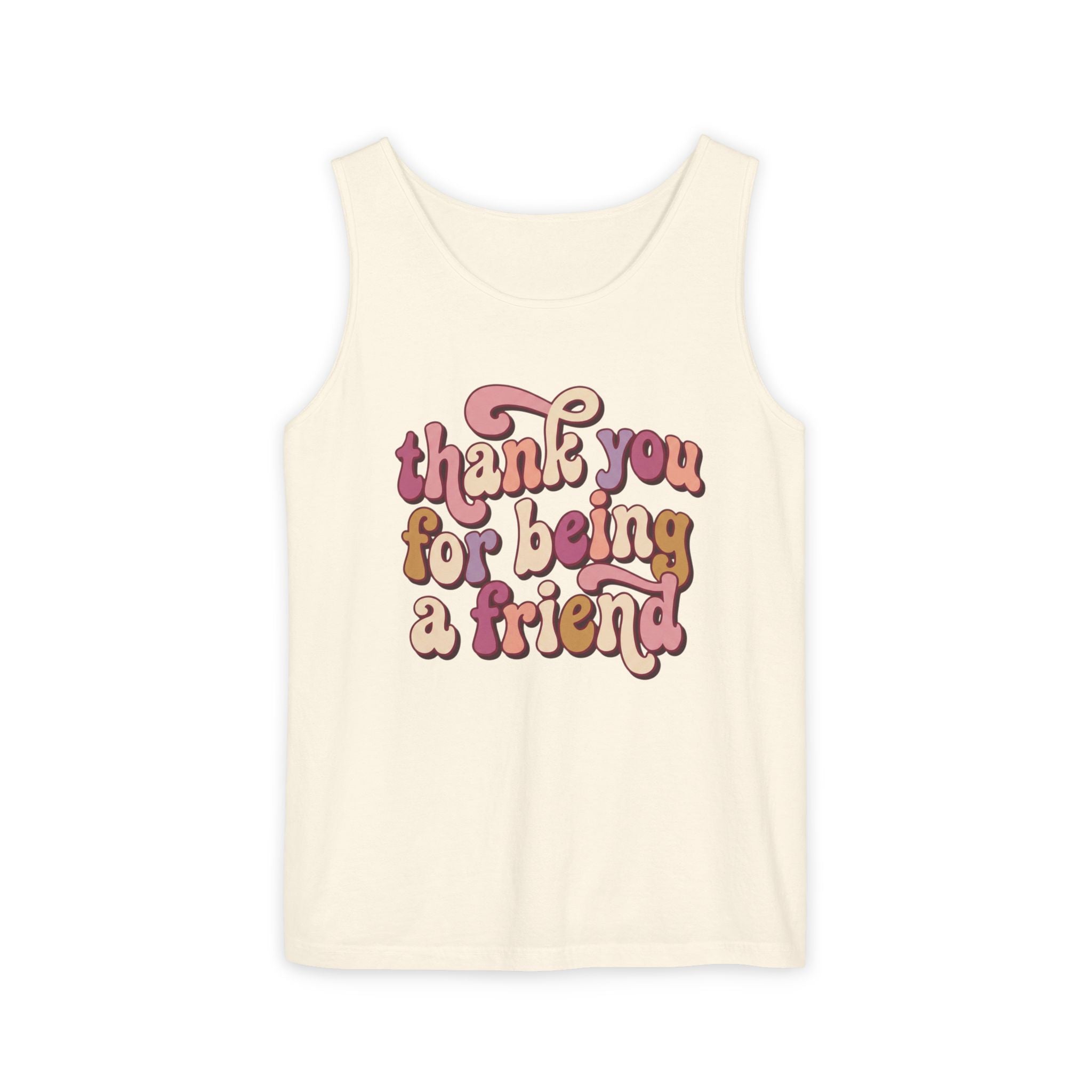 Friendship Tank Top — "Thank You for Being a Friend" Retro Graphic