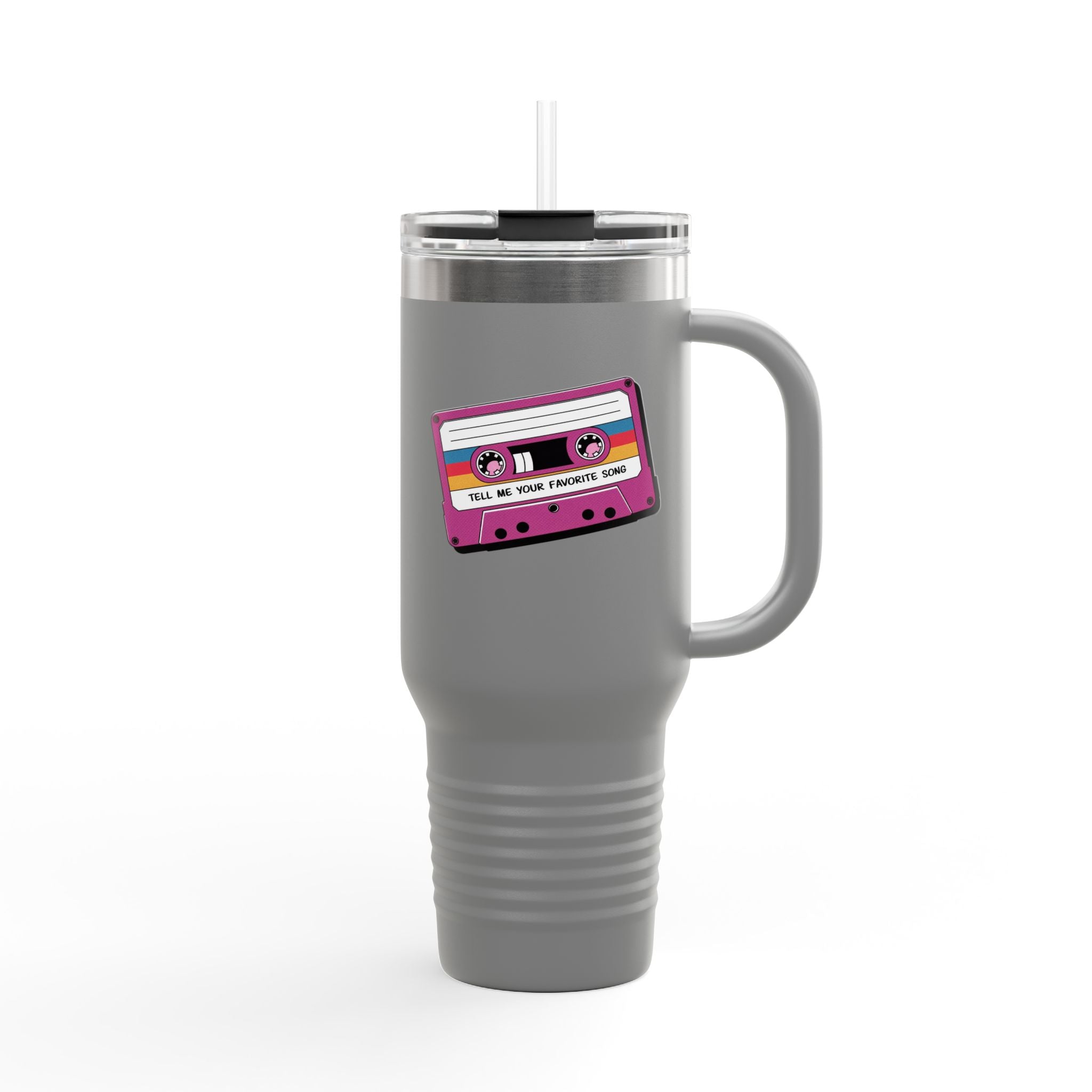 Tell Me Your Favorite Song 40oz Insulated Travel Mug