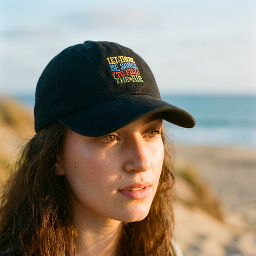 Dad Cap — "Let There Be Songs to Fill the Air" Vintage Floral Embroidered Hat