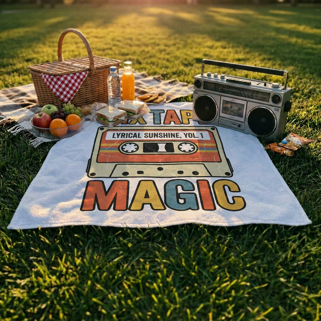 Beach Towel — Mix Tape Magic Cassette Design (Tropical Sunshine Vol. 1)