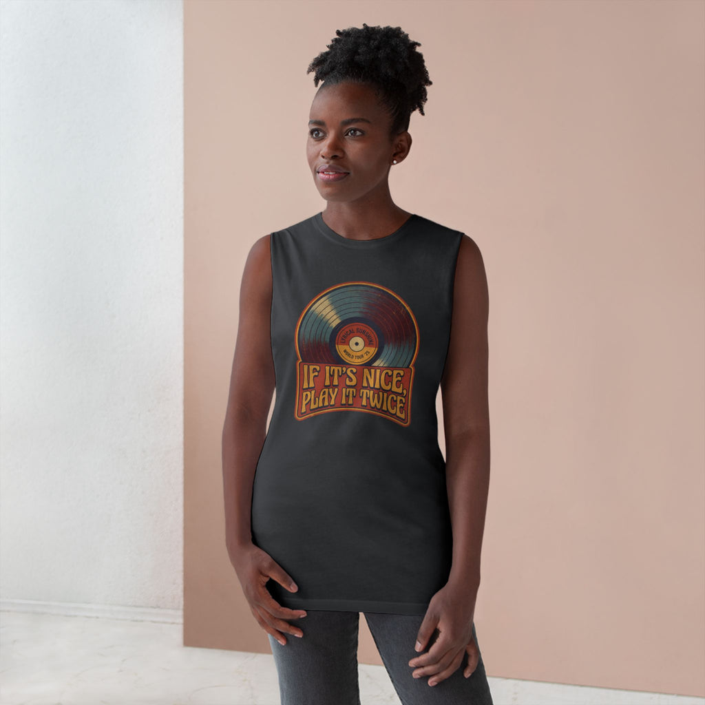 Retro Vinyl "If It's Nice Play It Twice" Tank Top