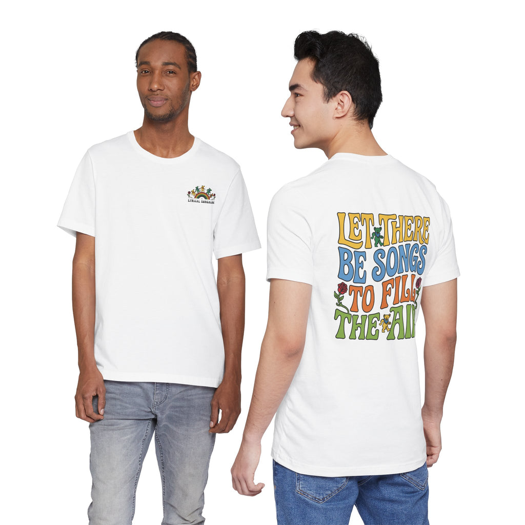 Let There Be Songs T‑Shirt — Retro Floral Music Quote Tee