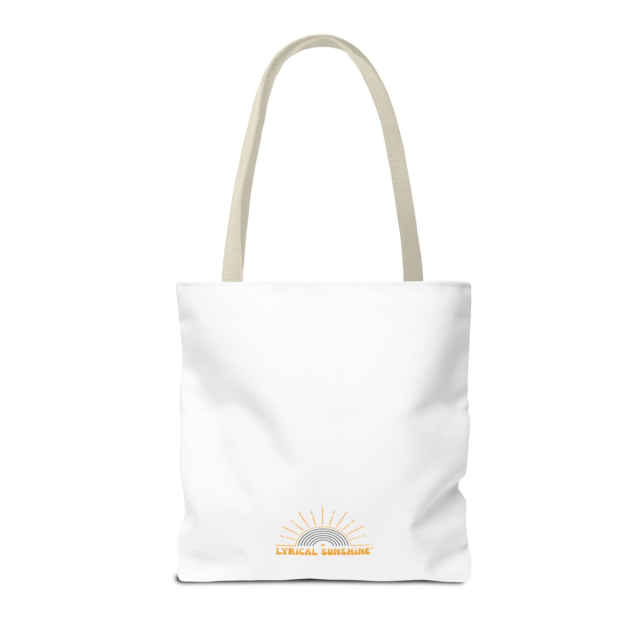 Tote — "Turn It Up and Let It Go" Retro Sunset Tote Bag
