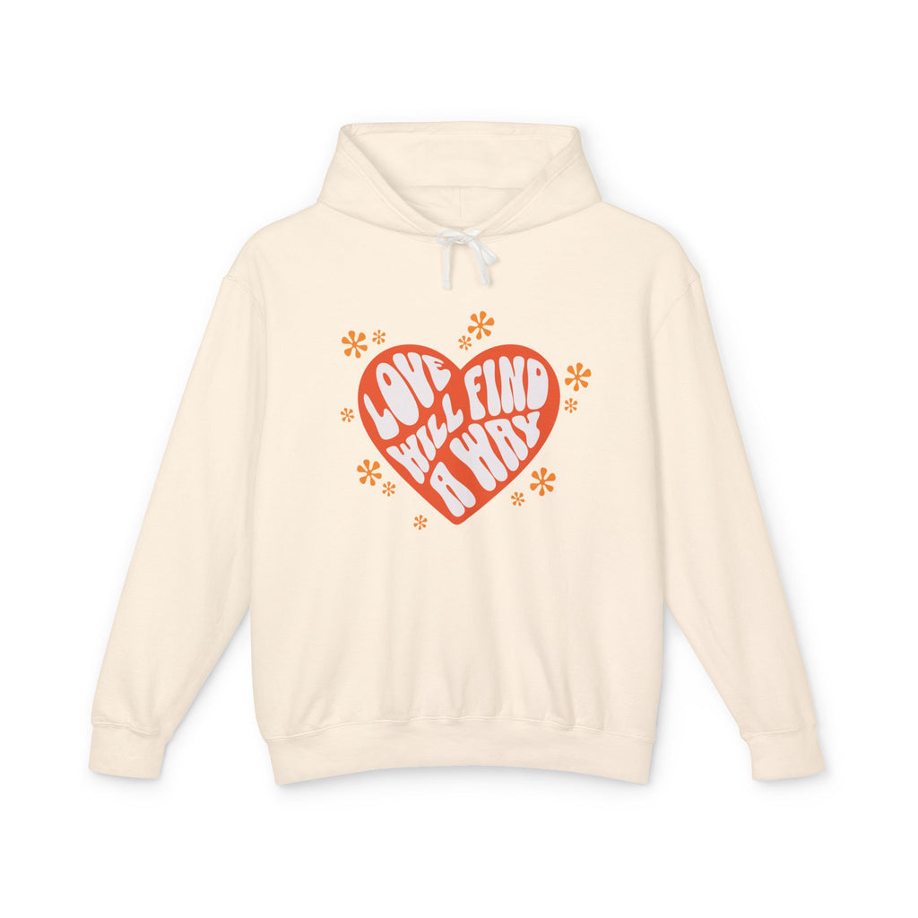 Love Will Find a Way Retro Lightweight Hooded Sweatshirt