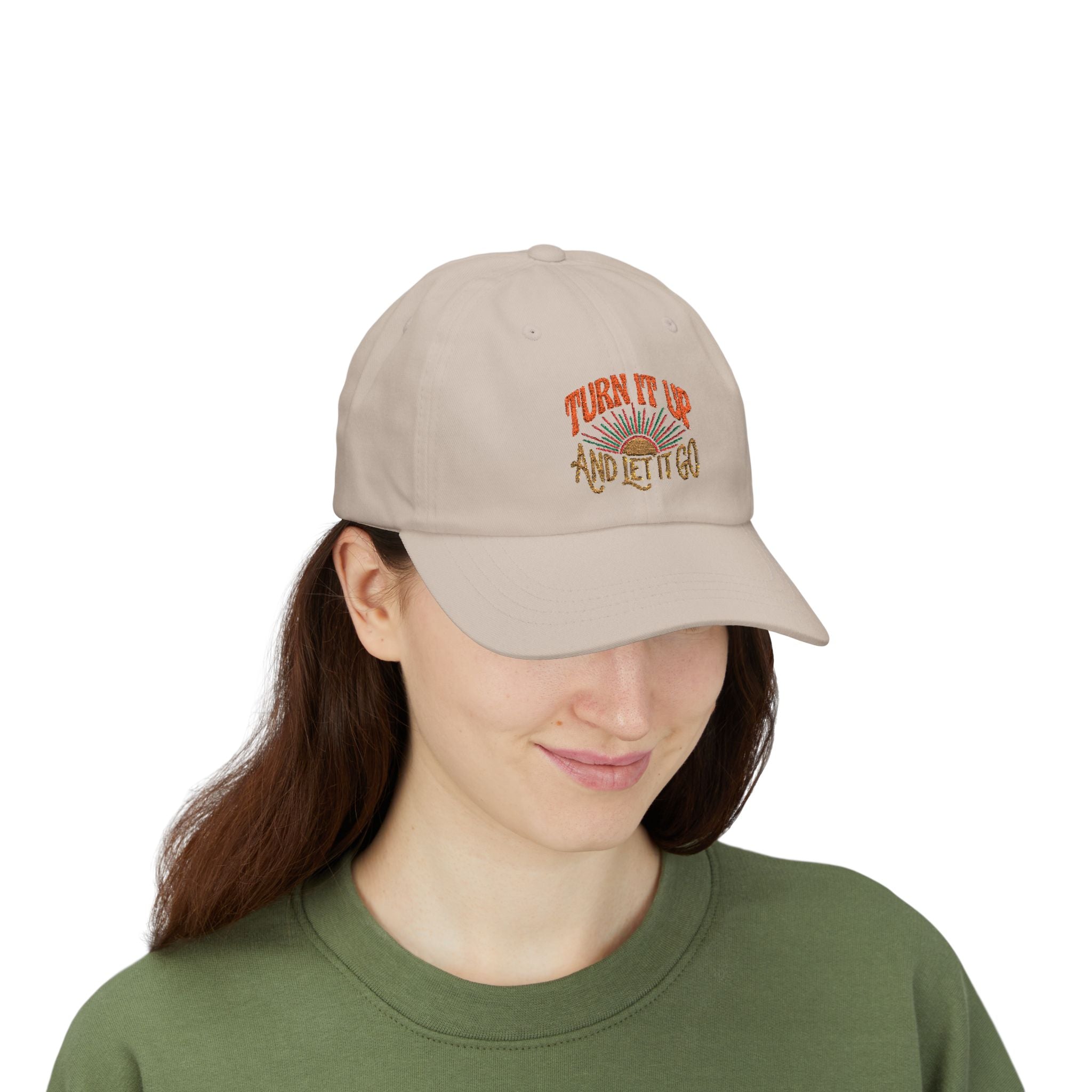 Embroidered 'Turn It Up and Let It Go' Classic Dad Cap