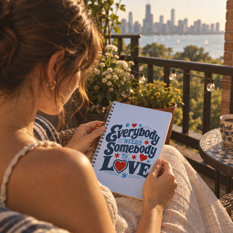 Notebook — “Everybody Needs Somebody to Love” Spiral Ruled Journal