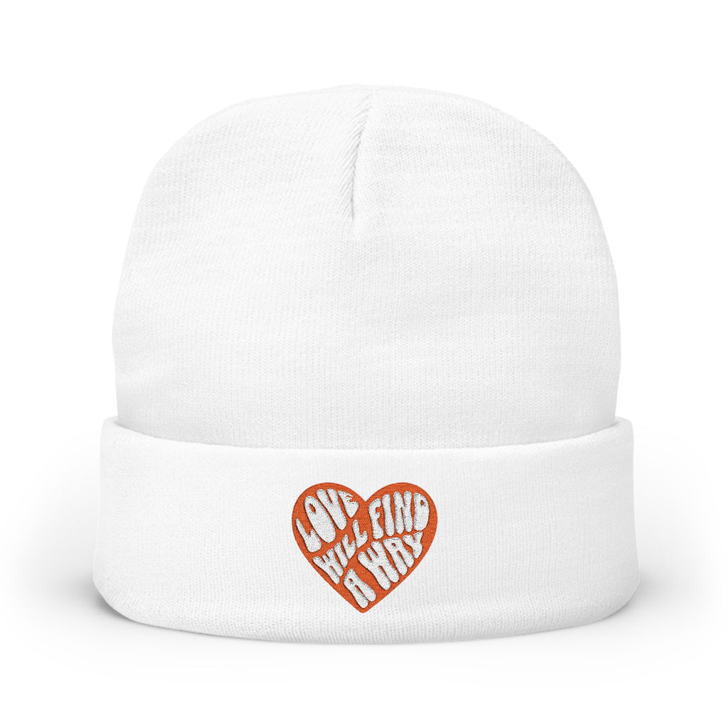 Love Will Find a Way Embroidered Knit Beanie