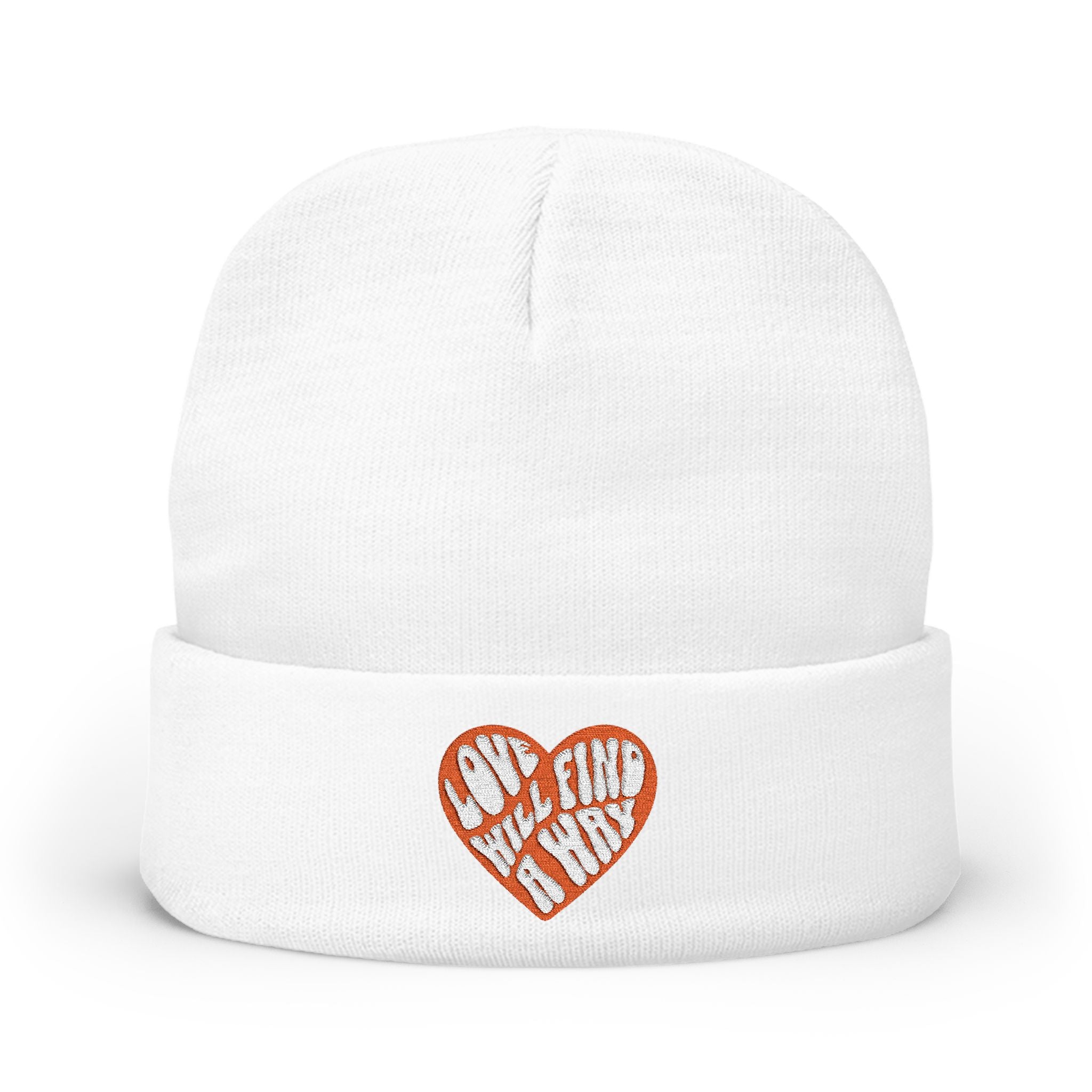 Love Will Find a Way Embroidered Knit Beanie