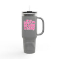 40oz Insulated Travel Mug — Pink Retro "Thank You For Being A Friend" Design