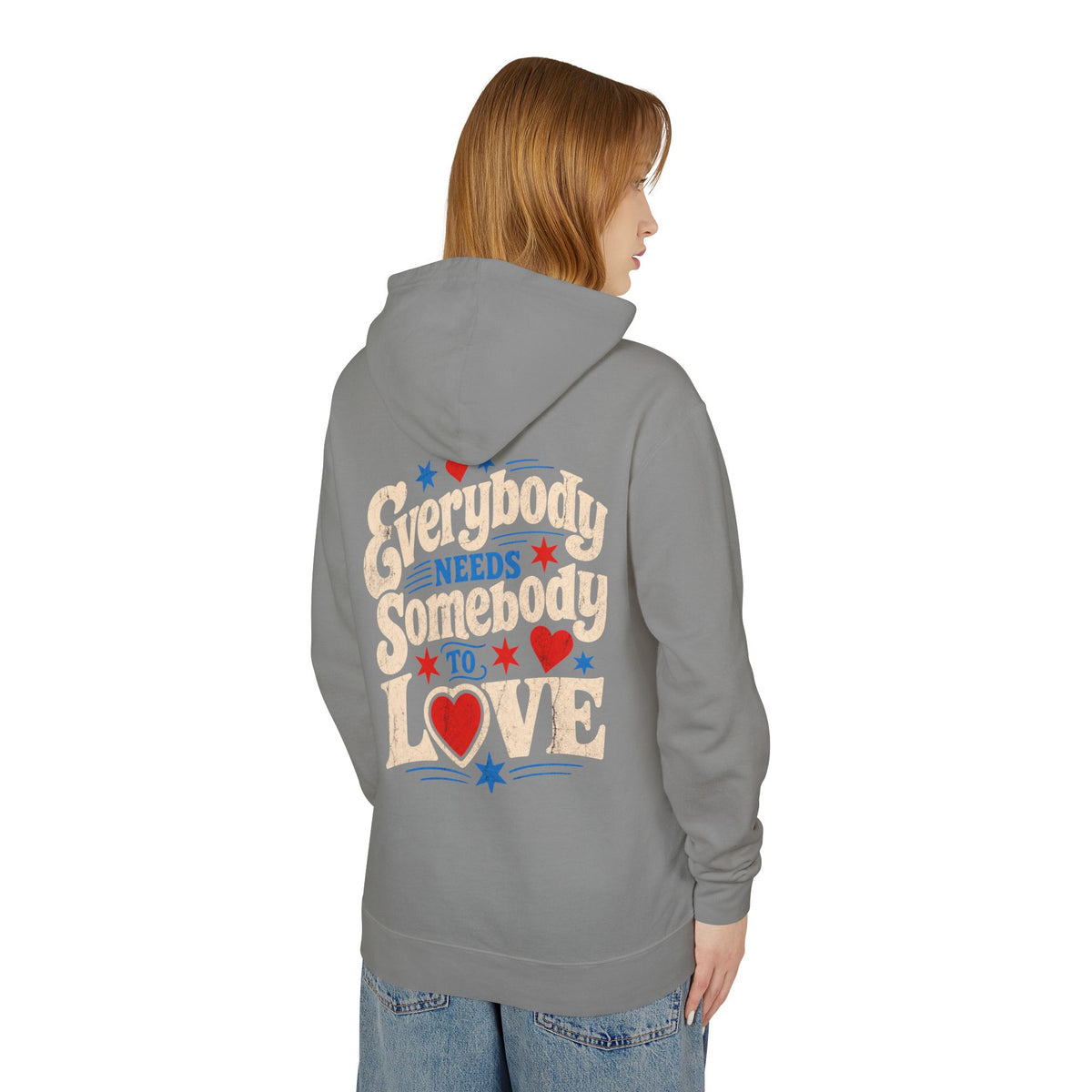 Everybody Needs Somebody to Love Hoodie — Retro Patriotic Love Graphic