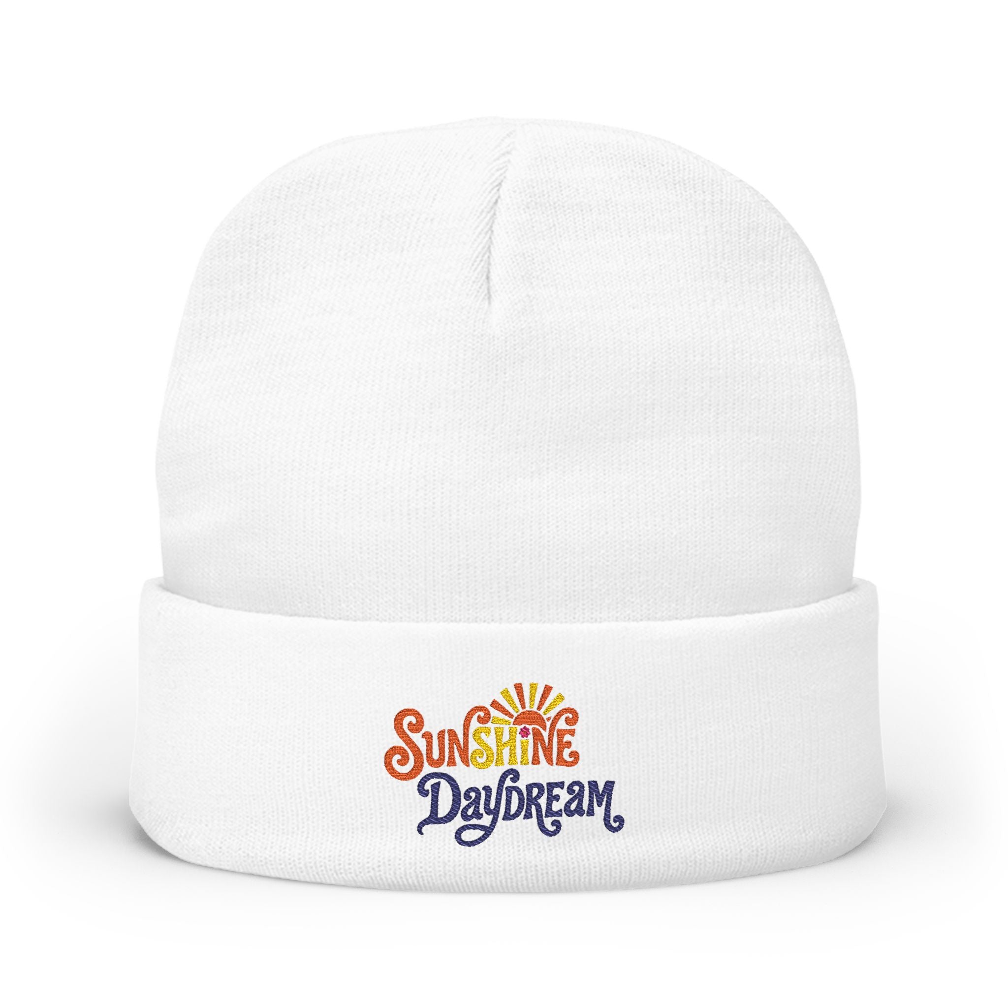 Sunshine Daydream Embroidered Knit Beanie