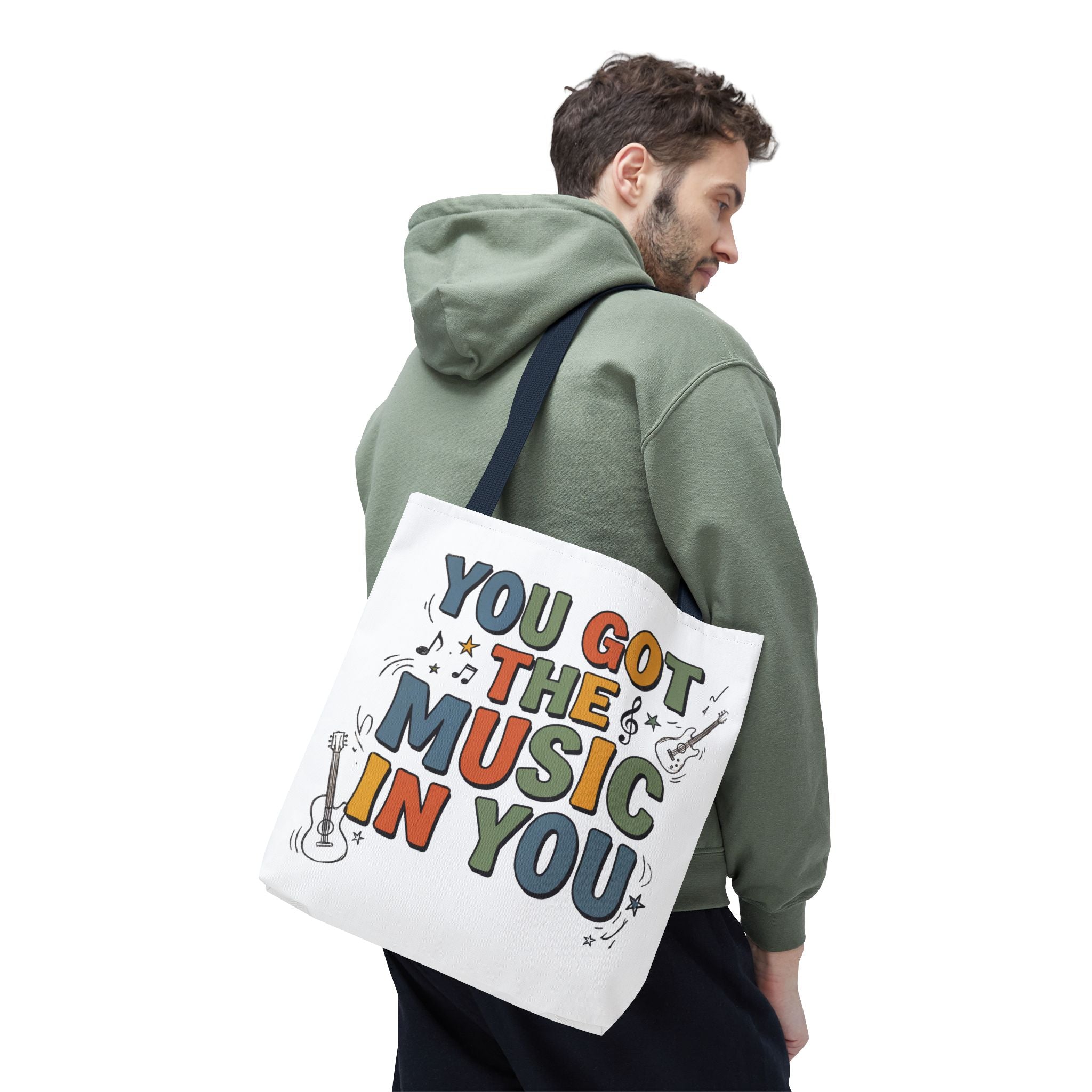 You Got the Music in You Inspirational Canvas Tote Bag