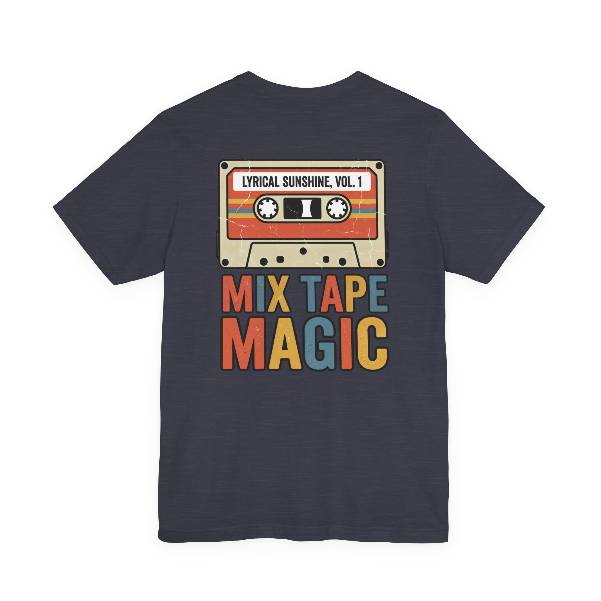 Mix Tape Magic Tee — Retro Cassette Graphic T-Shirt ("Lyrical Sunshine, Vol. 1")