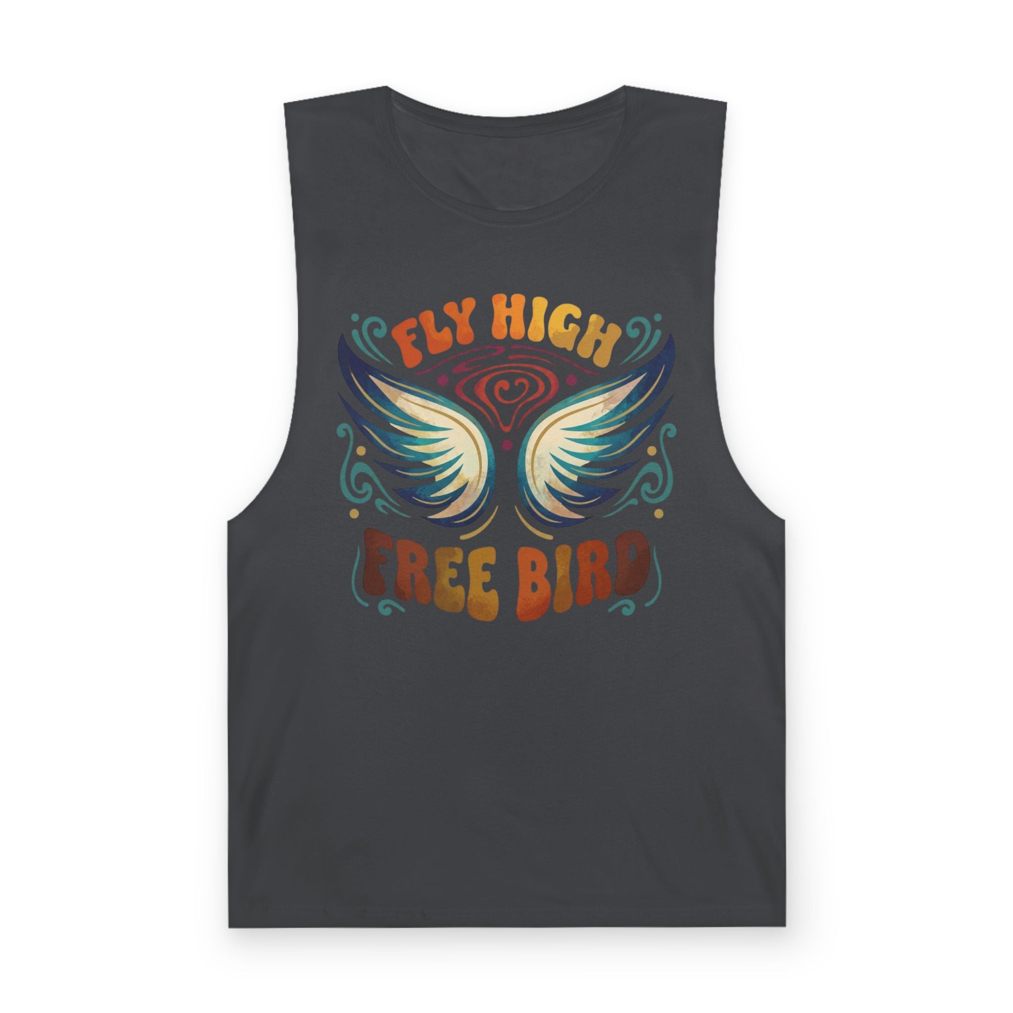 Free Bird Tank Top — 'Fly High Free Bird' Graphic Muscle Tee