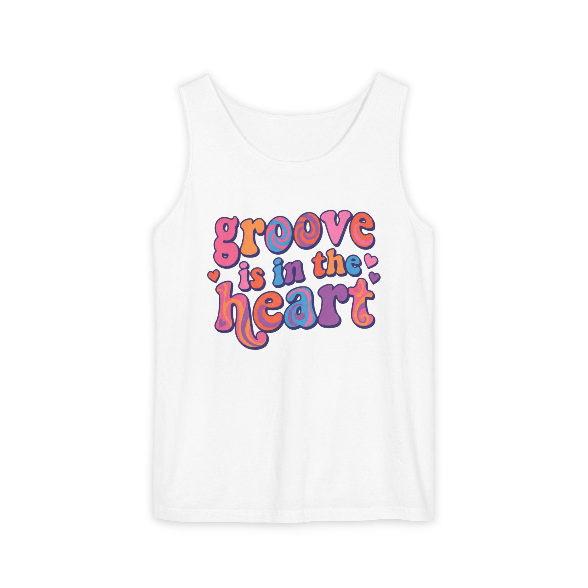 Retro "Groove Is in the Heart" Graphic Tank Top