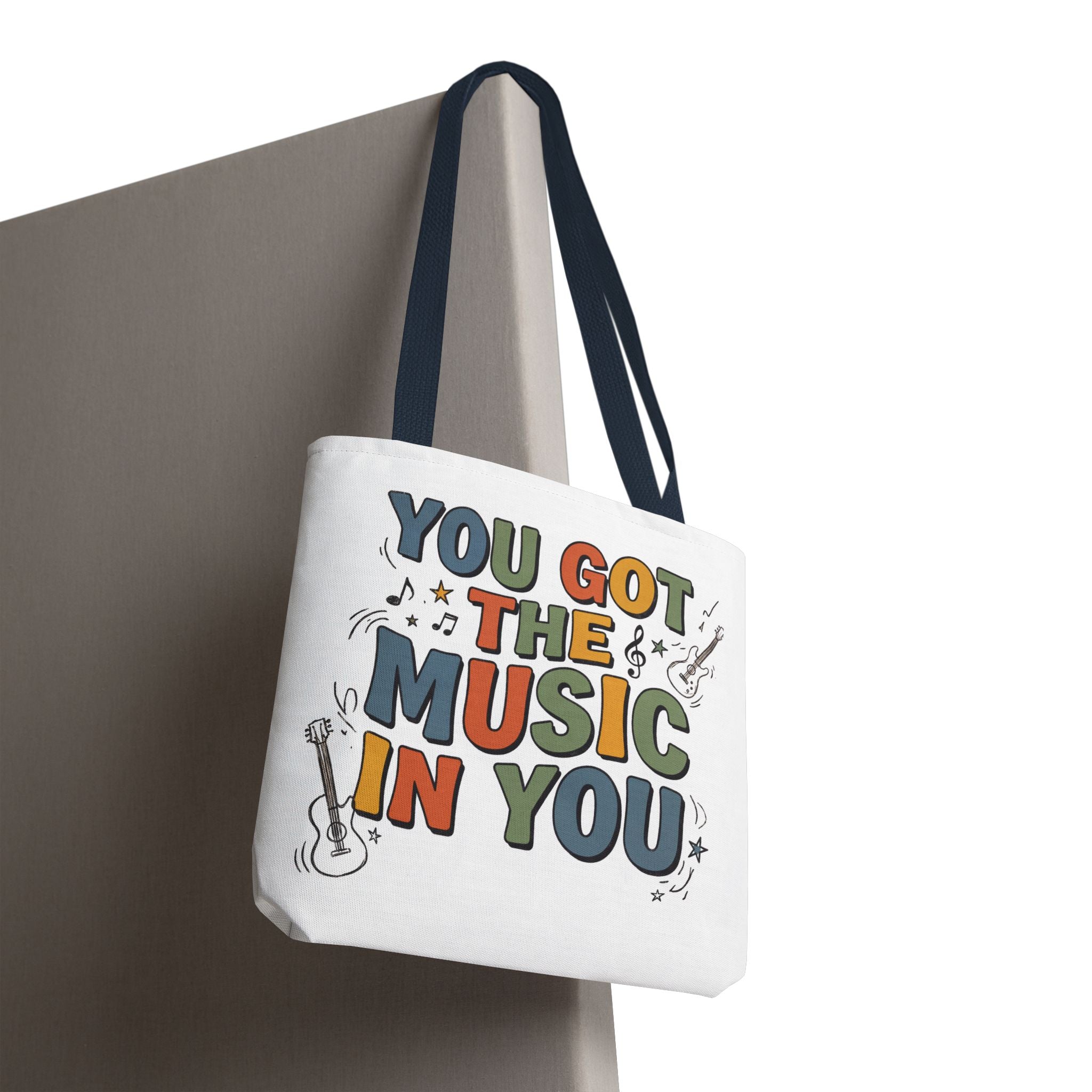 You Got the Music in You Inspirational Canvas Tote Bag