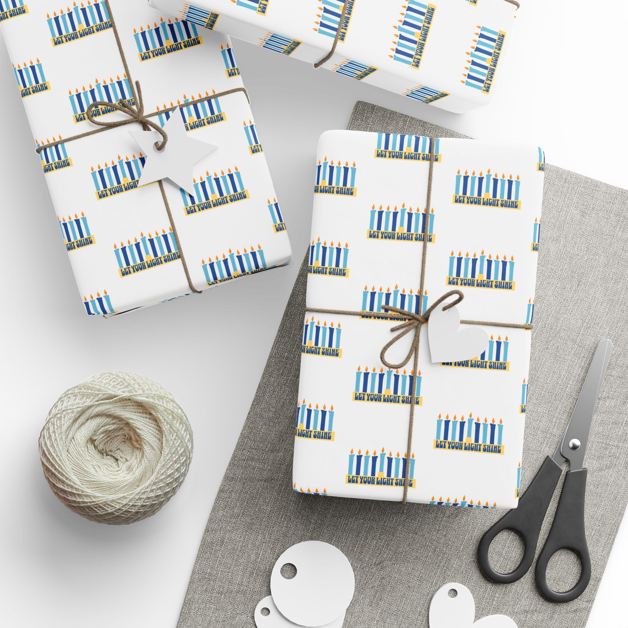 Let Your Light Shine Hannukah Wrapping Paper