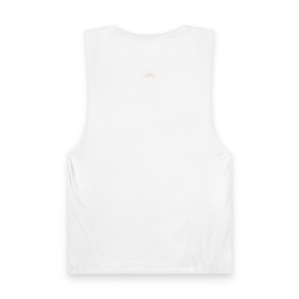 Don't Stop Believin' Tank Top — Retro Sunset Graphic Sleeveless Tee