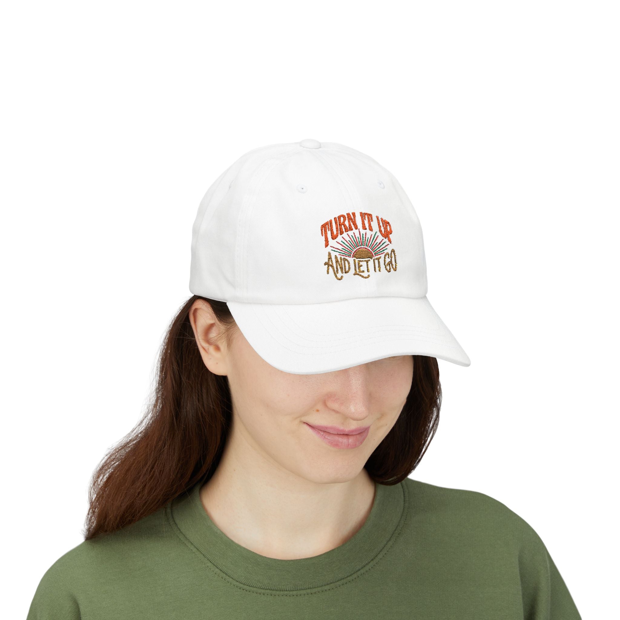 Embroidered 'Turn It Up and Let It Go' Classic Dad Cap