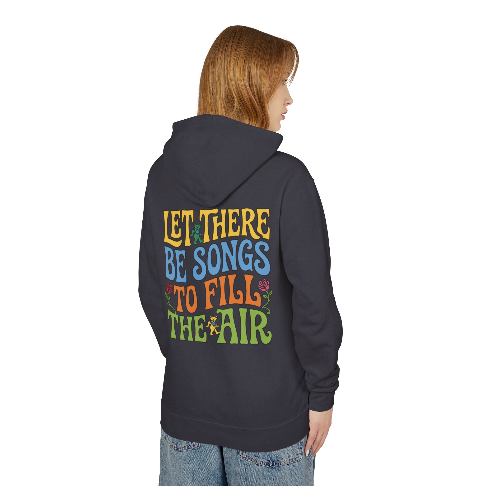 Let There Be Songs Hoodie — Retro Floral Music Quote Hooded Sweatshirt