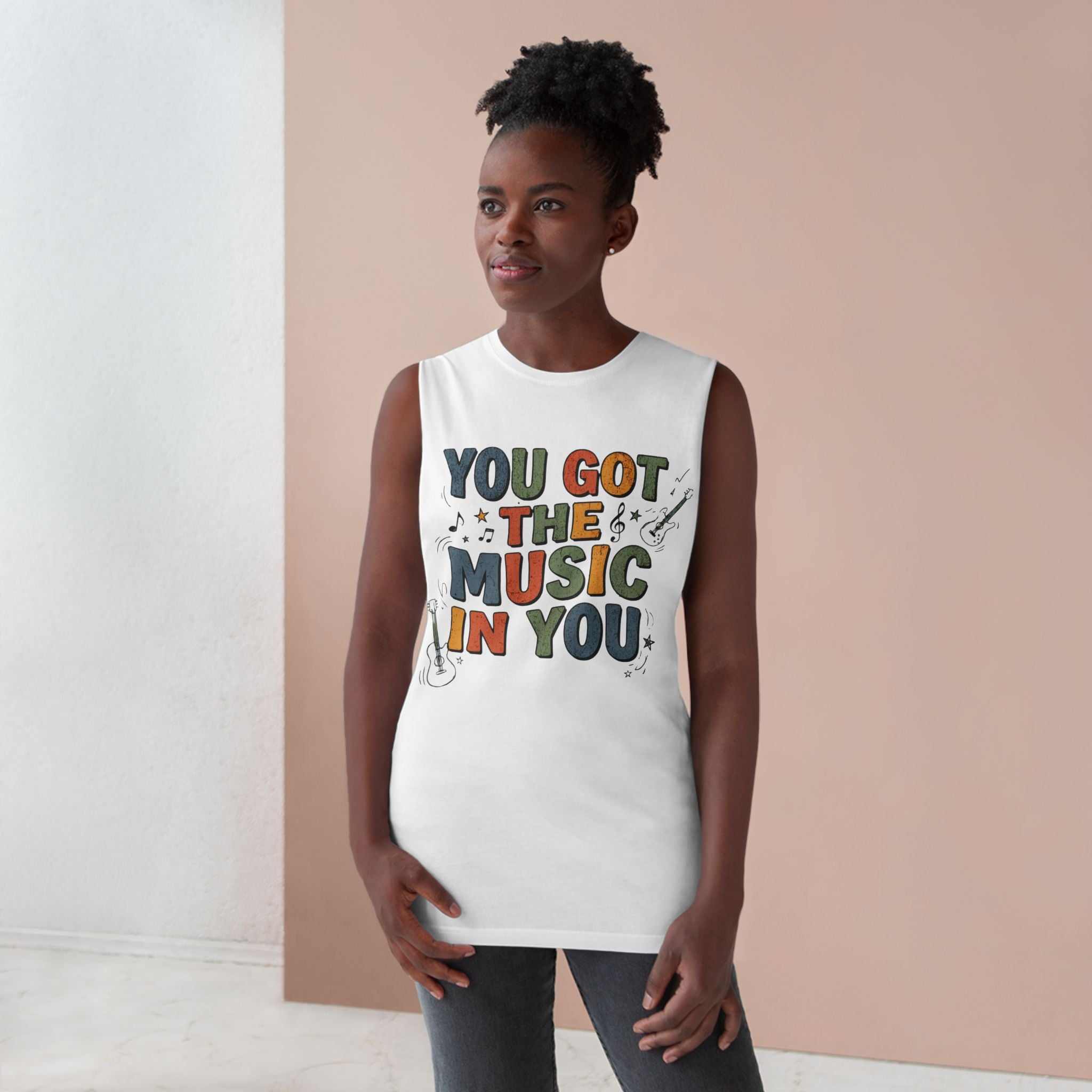 Music Tank Top — "You Got the Music in You" Graphic Workout Tee