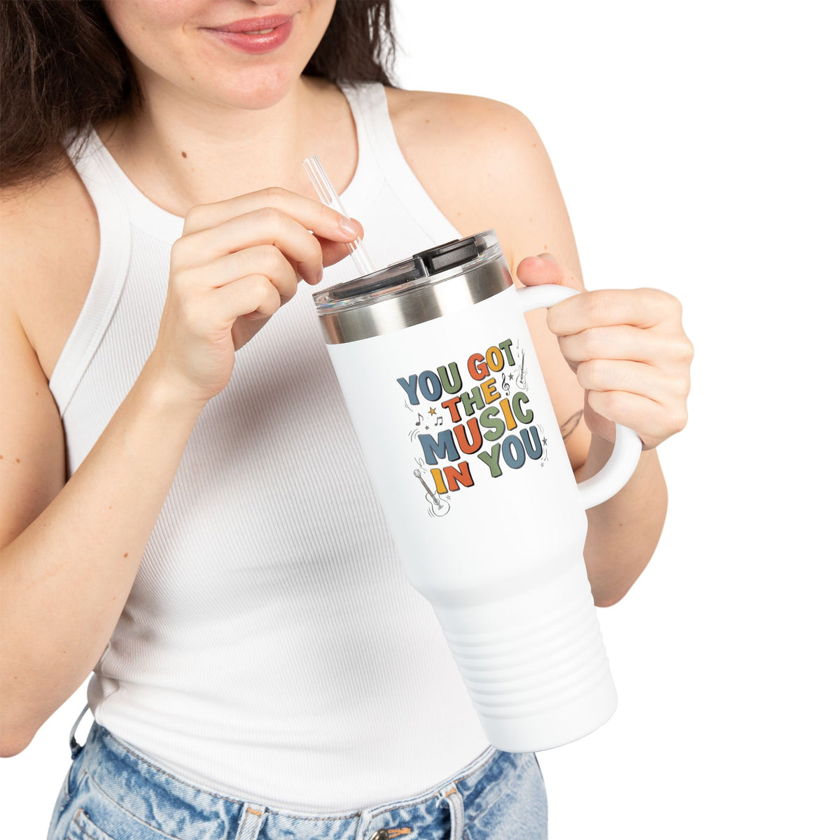 Music Lover 40oz Insulated Travel Mug – "You Got the Music in You" Stainless Tumbler
