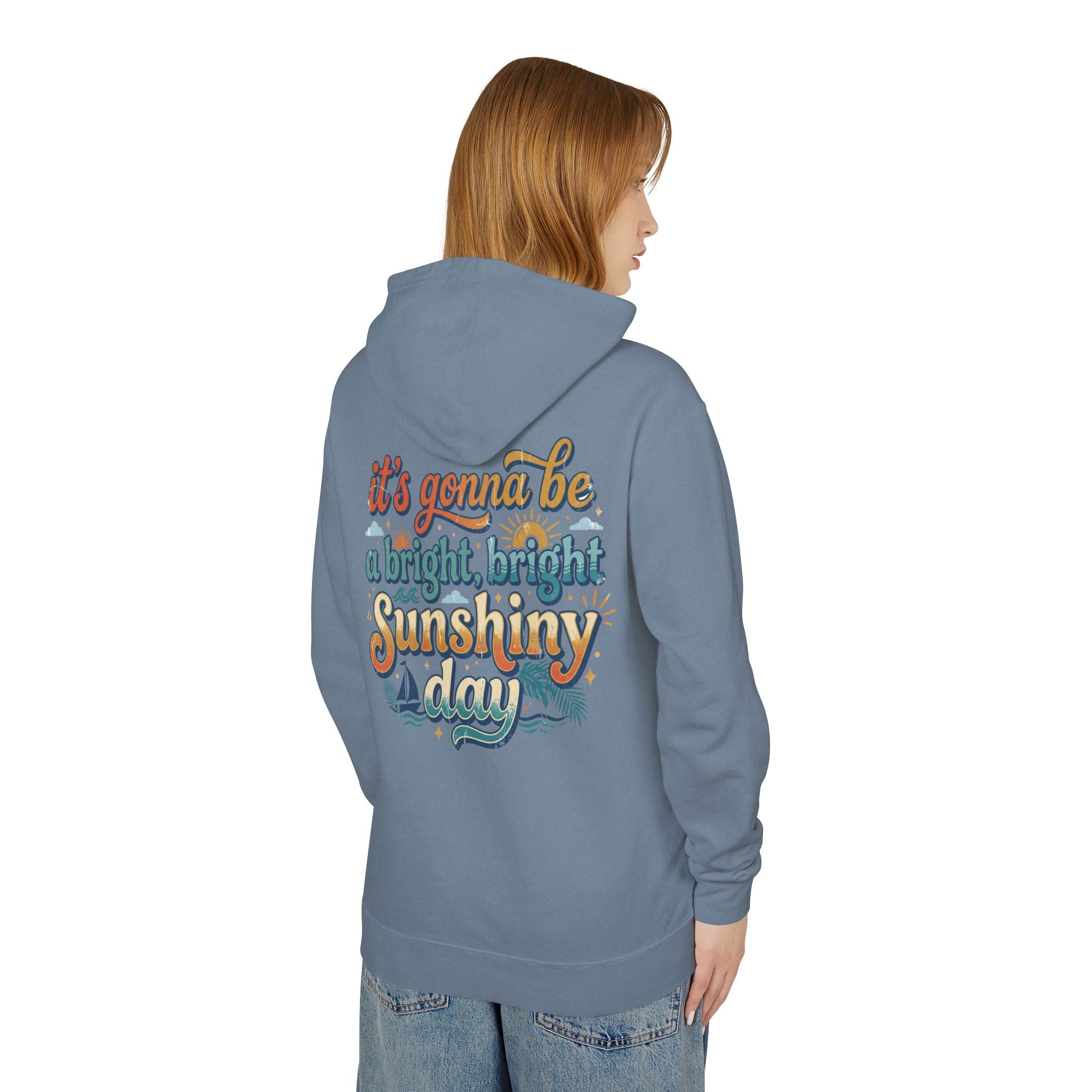 Bright Sunshiny Day Lightweight Hooded Sweatshirt