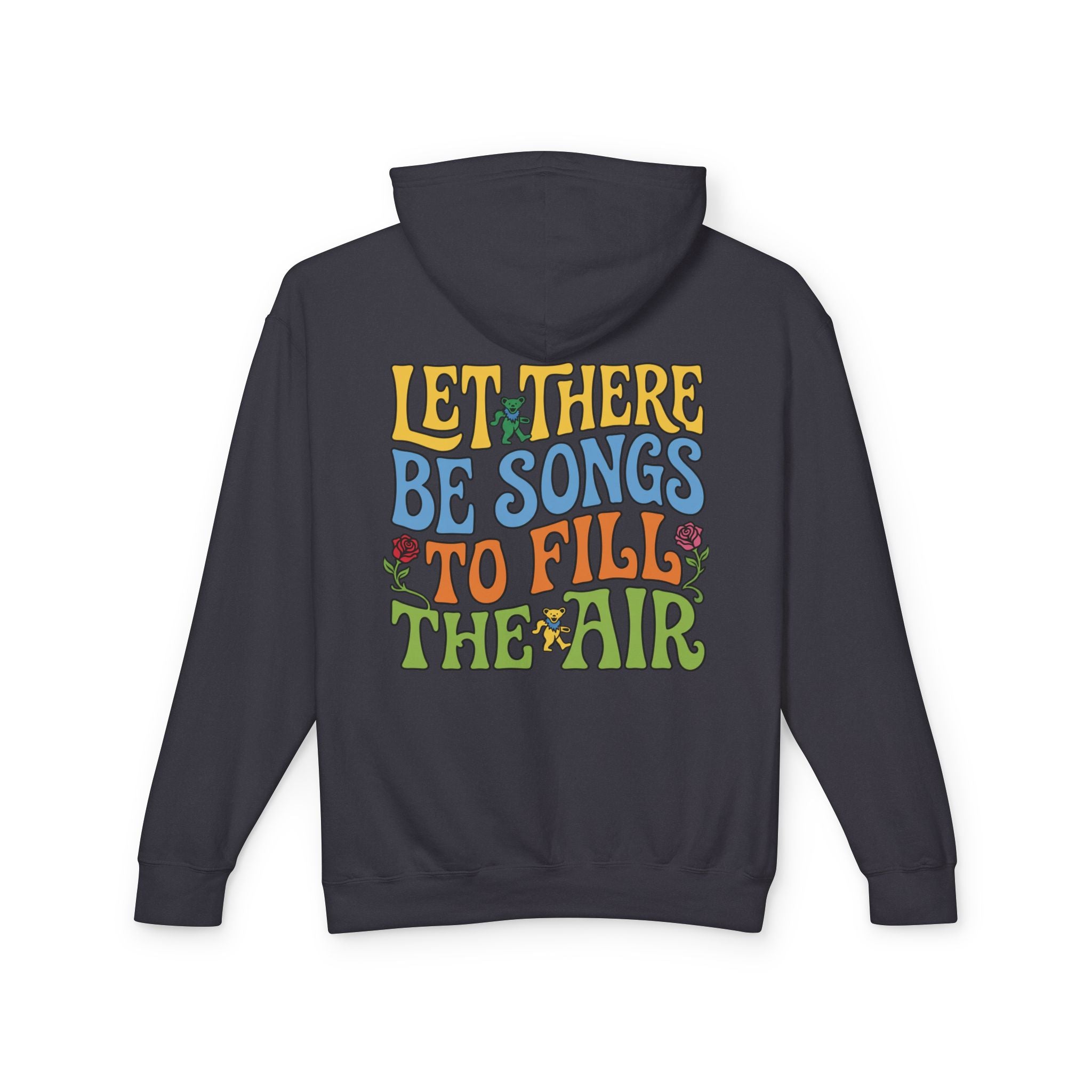 Let There Be Songs Hoodie — Retro Floral Music Quote Hooded Sweatshirt