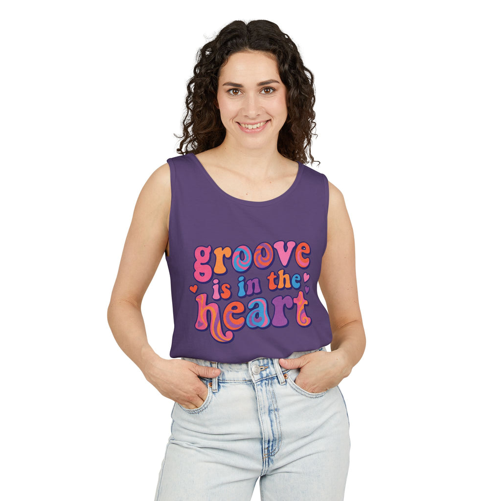 Retro "Groove Is in the Heart" Graphic Tank Top