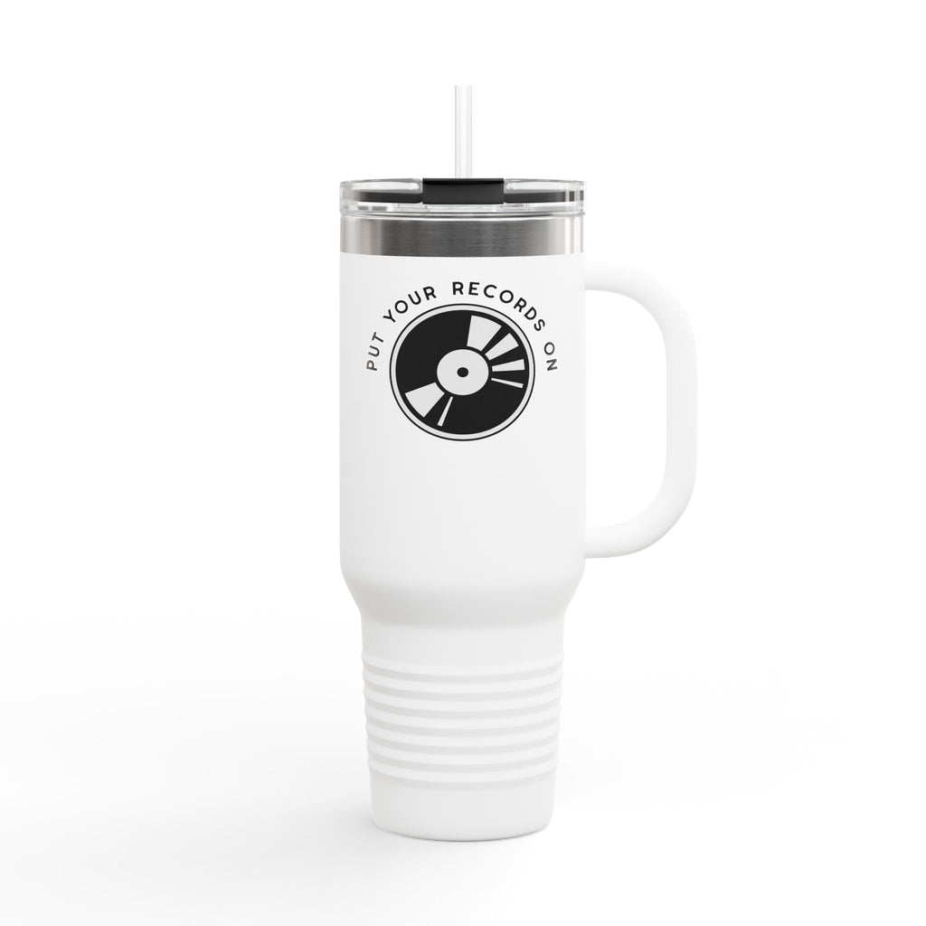Put Your Records On 40oz Insulated Travel Mug