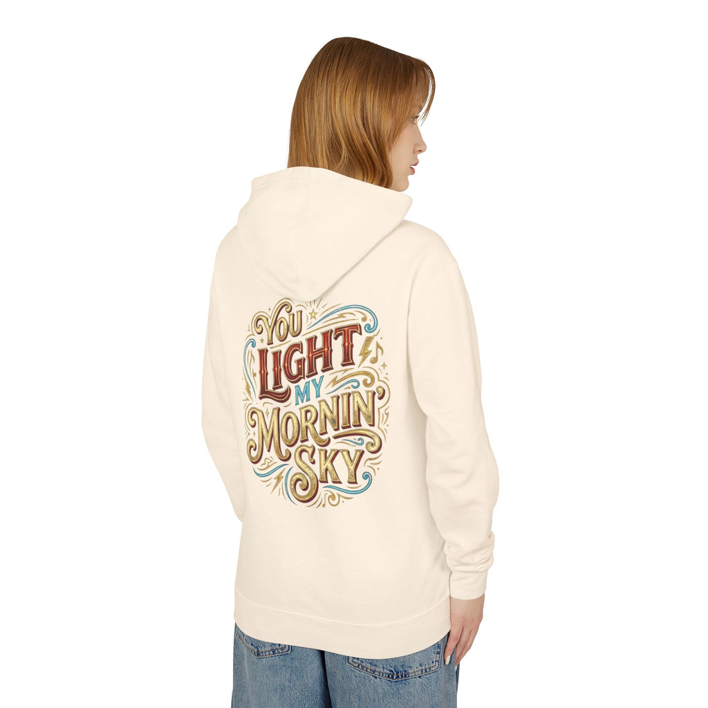 You Light My Mornin' Sky Lightweight Unisex Hooded Sweatshirt