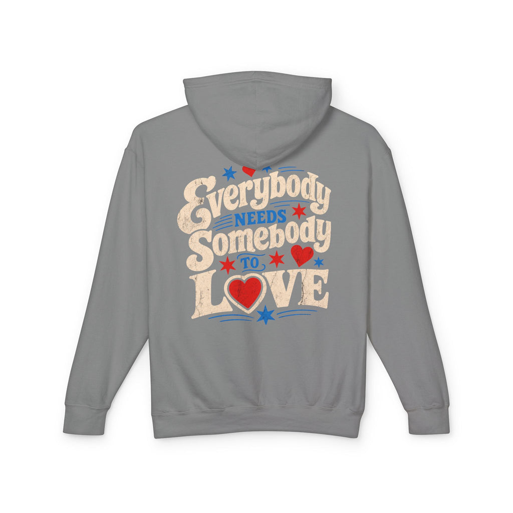Everybody Needs Somebody to Love Hoodie — Retro Patriotic Love Graphic