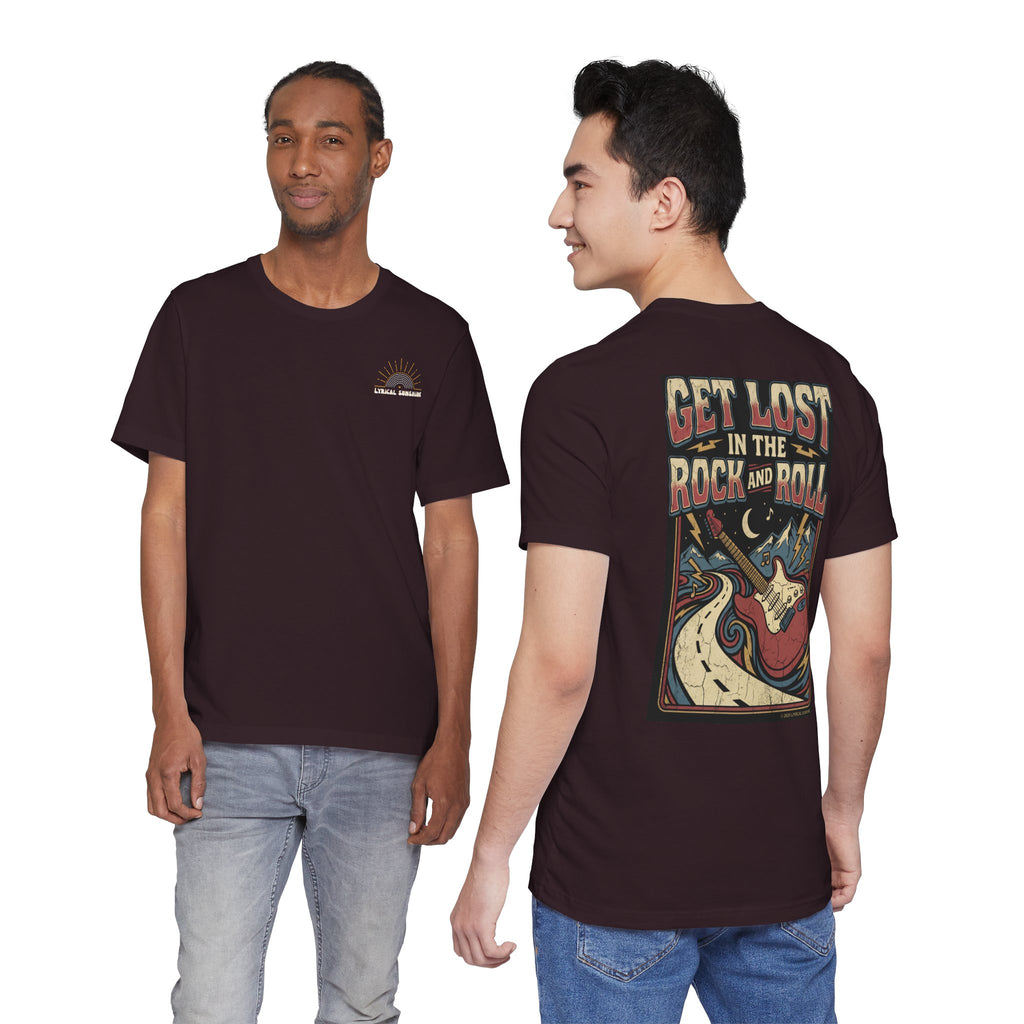 Get Lost in the Rock & Roll Tee — Retro Guitar Graphic T-Shirt