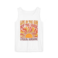 Live in the Sun Tank Top — "Live in the Sun Not the Shade" Retro Sunshine Graphic